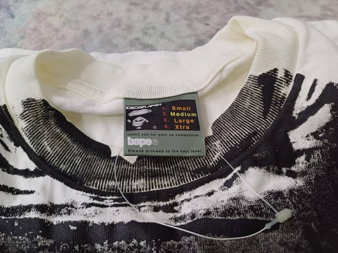 Bape Limited Edition Overprinted Ape Head Tee Size US M / EU 48-50 / 2 - 3 Thumbnail