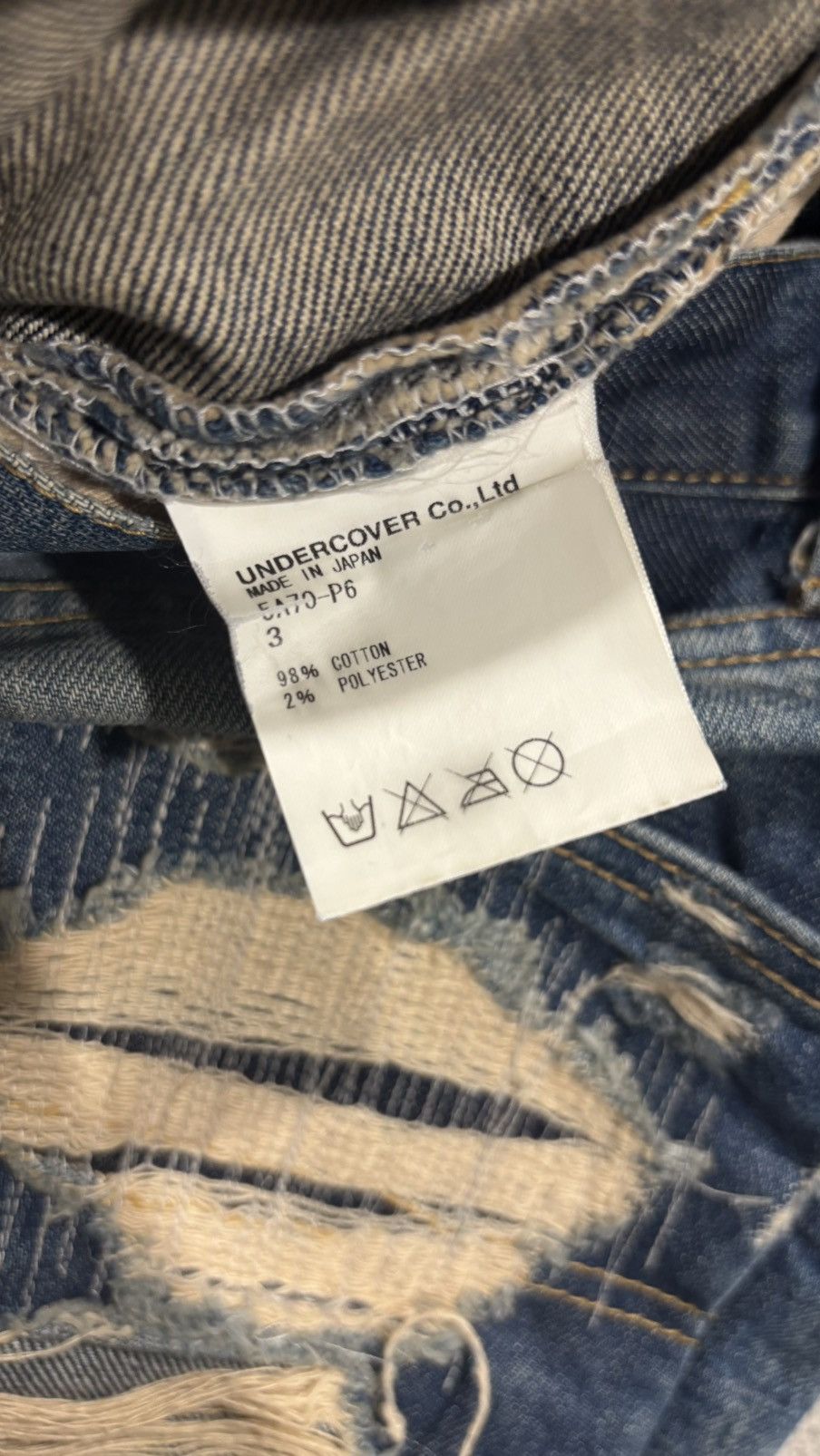 Undercover Undercover AW2005 Arts & Craft Boro Heart Denim Size US 32 / EU 48 - 20 Thumbnail