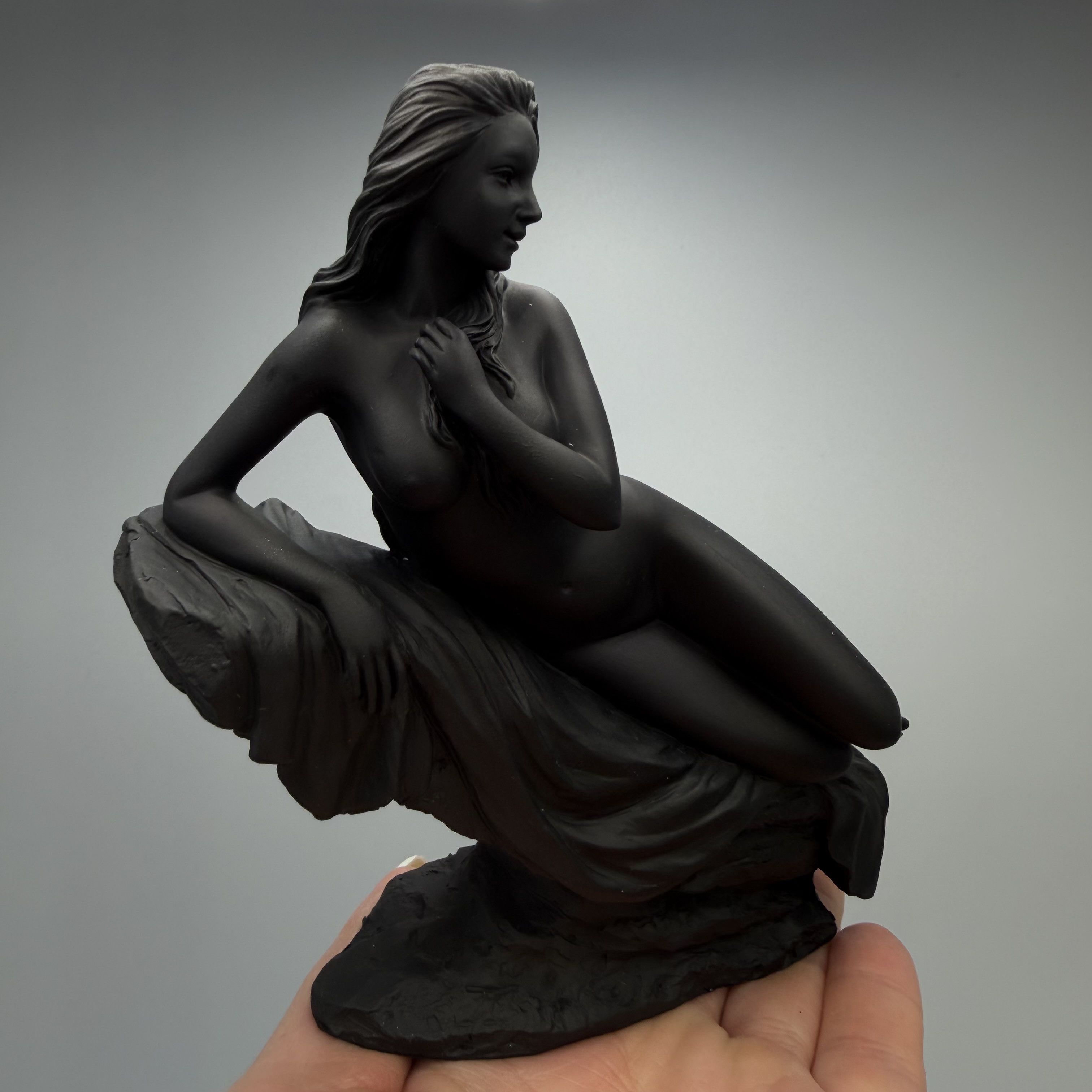 Other Vintage Black Polystone Reclining Lady Figurine Sculpture Size ONE SIZE - 4 Thumbnail