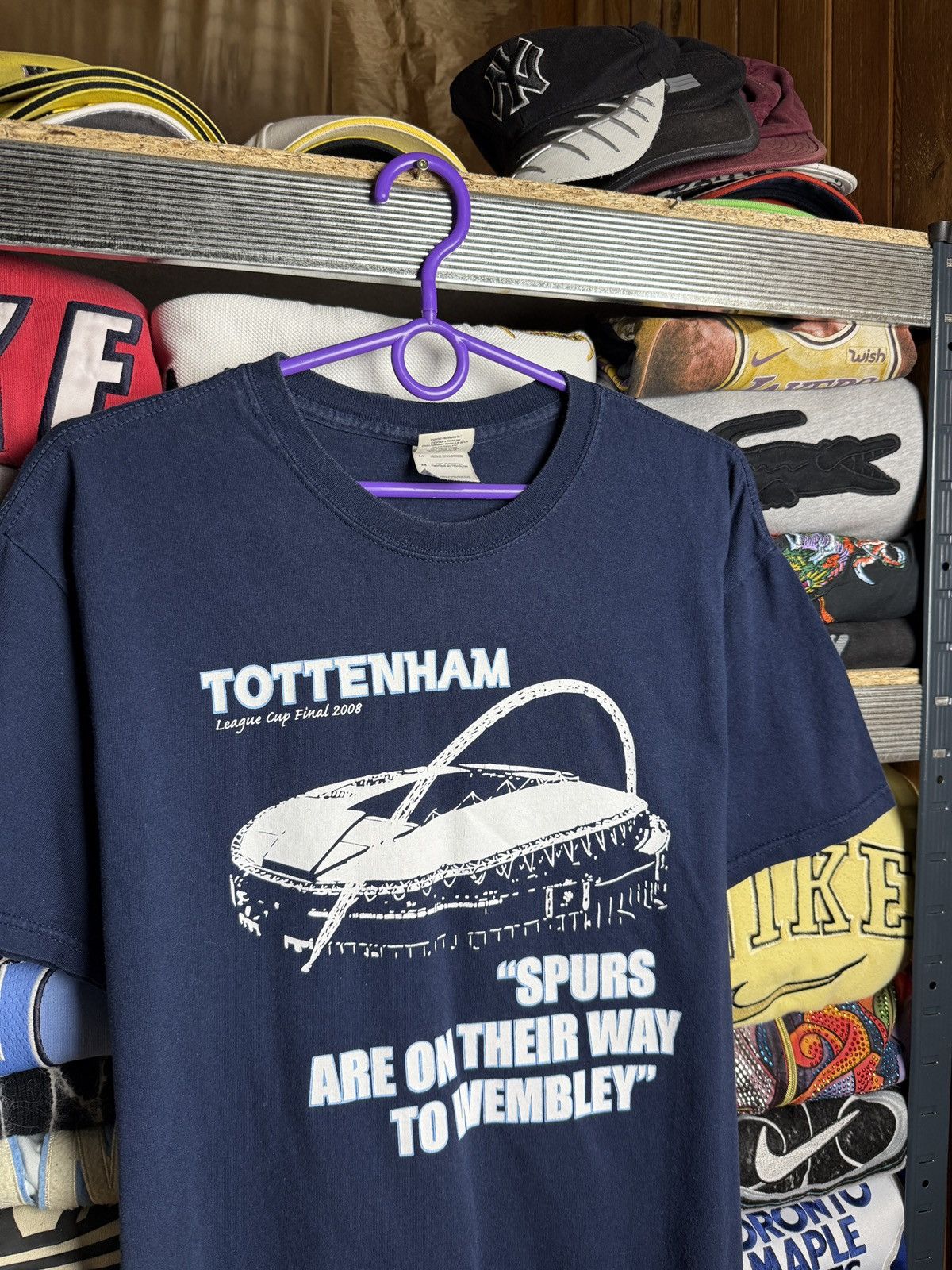 Gildan Tottenham 2007 home shirt jersey WEMBLEY tee Size US M / EU 48-50 / 2 - 3 Thumbnail