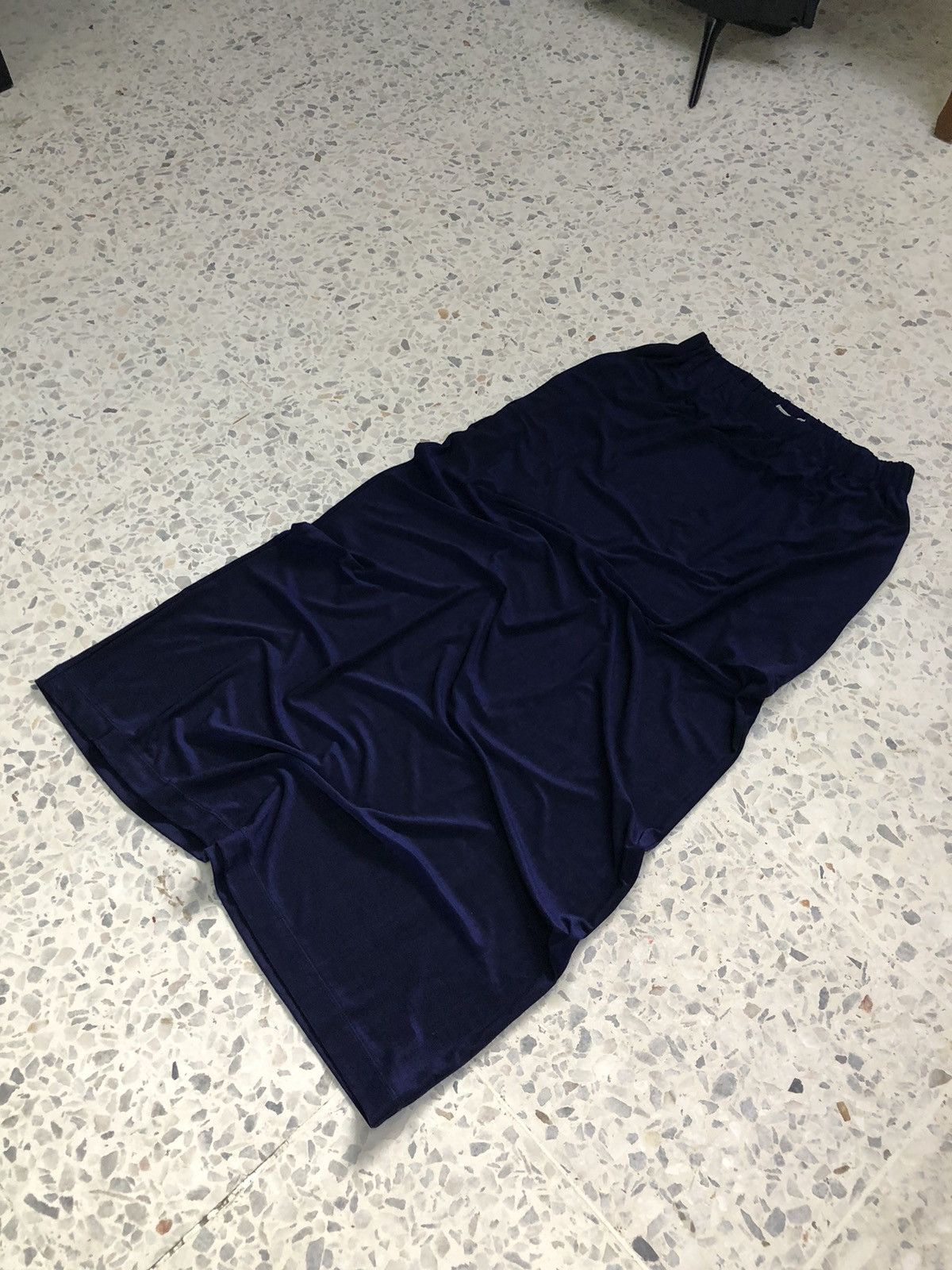 Pleats Please Issey Miyake ✨Vintage Issey Miyake Shiny Blue Stretchable Midi Skirt Size 25" / US 0 / IT 36 - 15 Thumbnail
