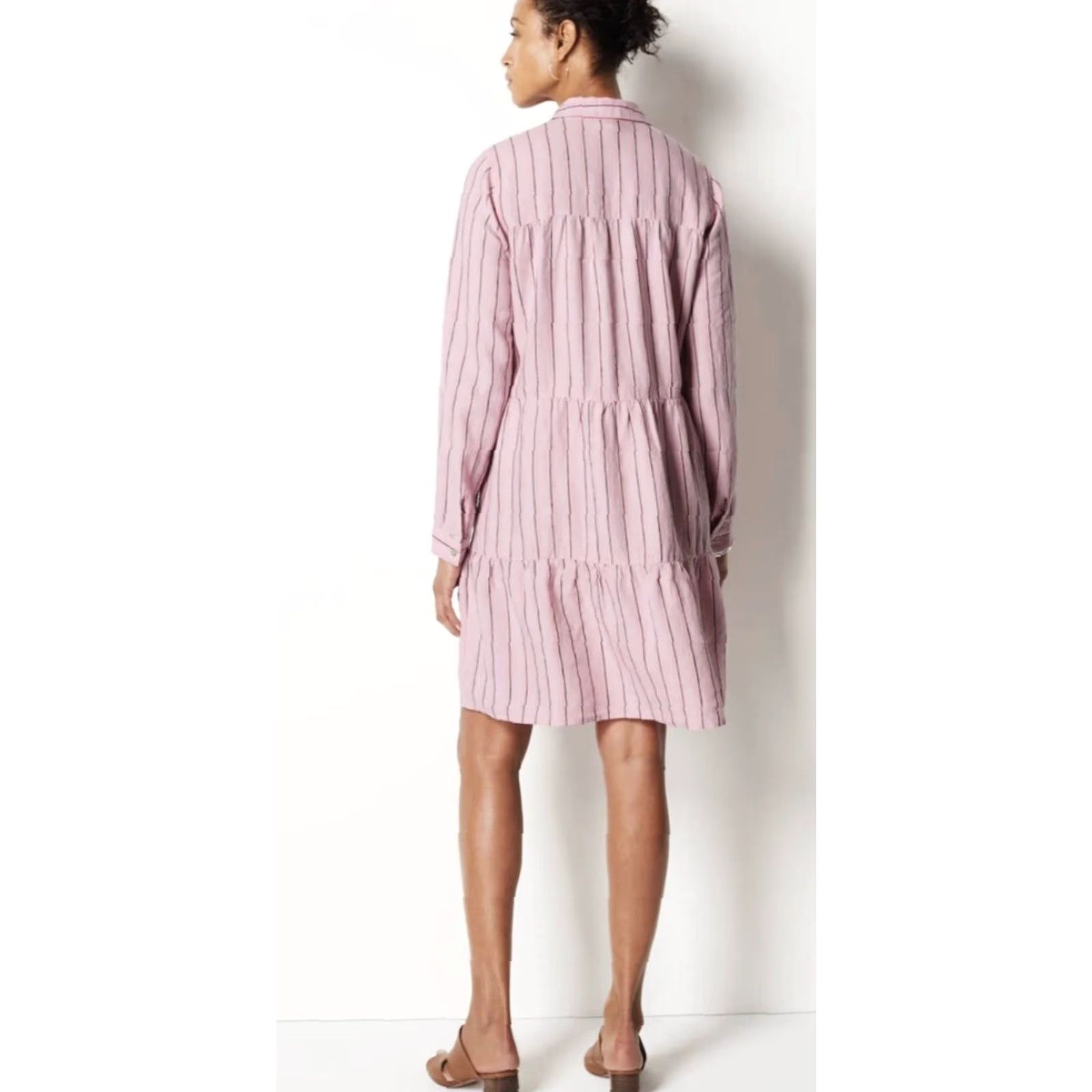 blue linen shirt dress women blue midi linen shirt dress women 4955 main image 1