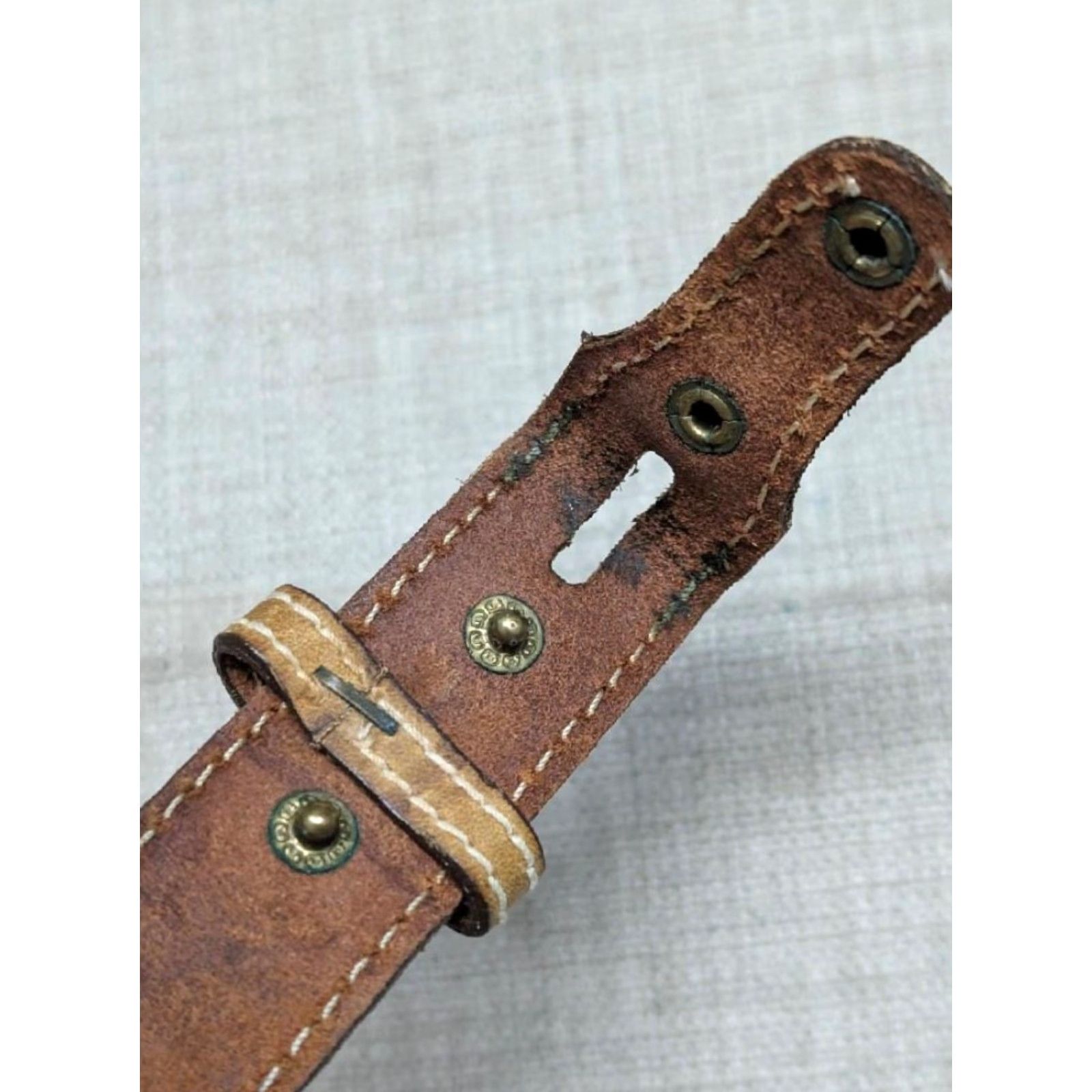 Vintage VINTAGE Nocona belt western belt 1-1/8" cowhide leather brown Men 30 US Made cowboy belt 29/30 Western Mens Brown Nocona belt Size 30 - 4 Thumbnail