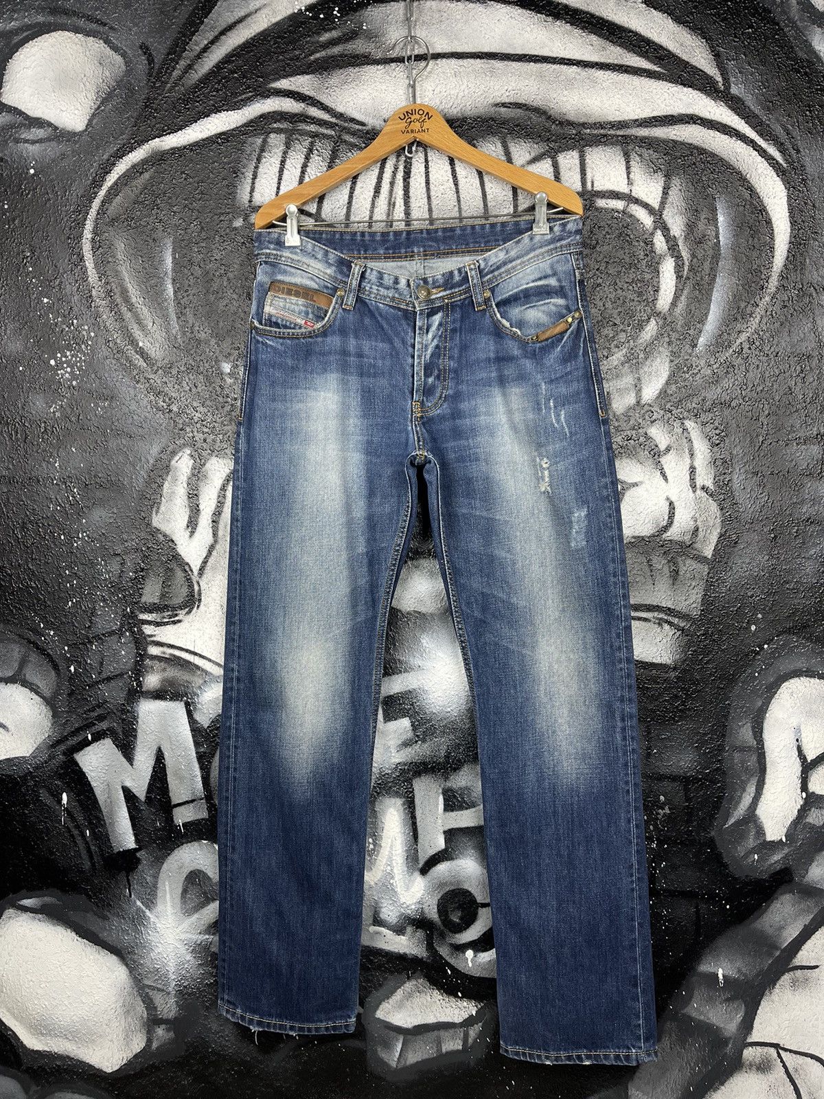 Diesel Diesel Y2K Faded Blue Denim Straight Jeans Size W33 L34 Size US 33 - 2 Thumbnail