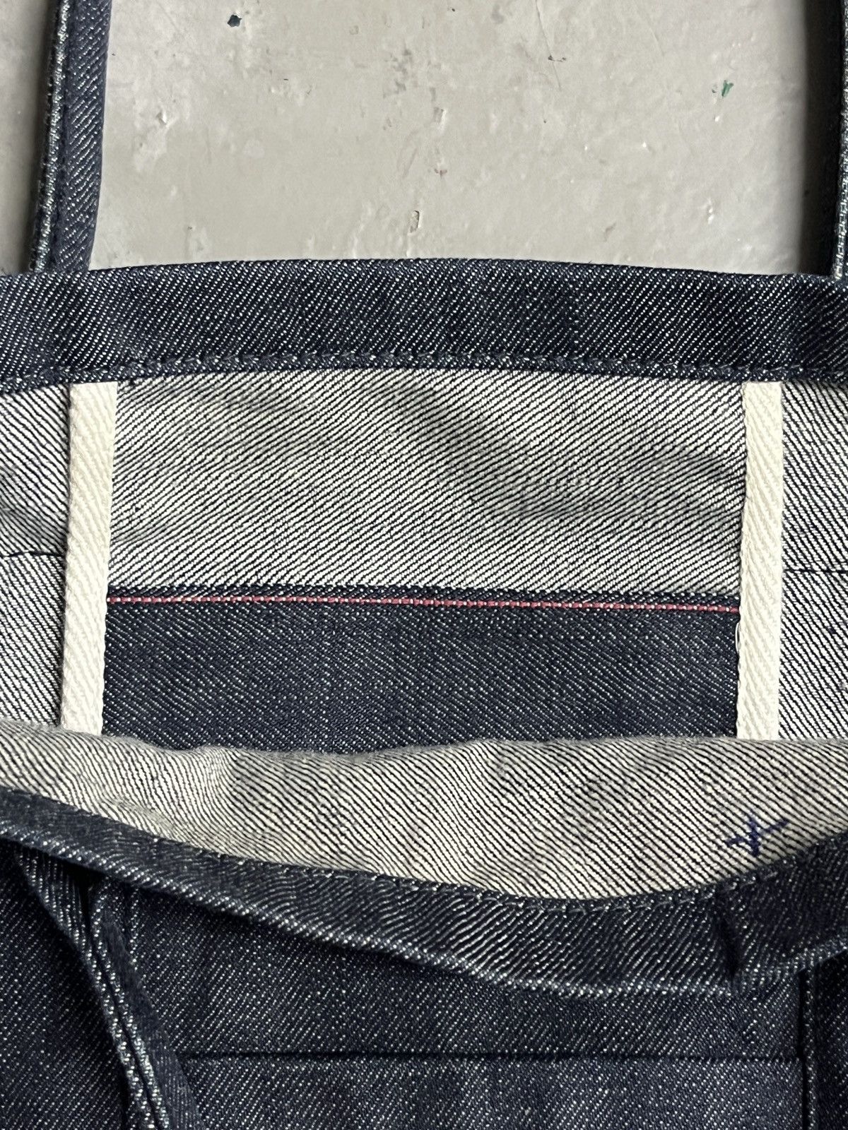 45rpm Vintage 45rpm Japan Contra Faded Raw Denim Selvedge ToteBag Size ONE SIZE - 15 Thumbnail