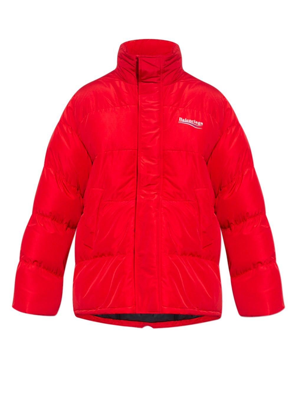 image of Balenciaga Logo Down Jacket Size 50 in Red, Men's