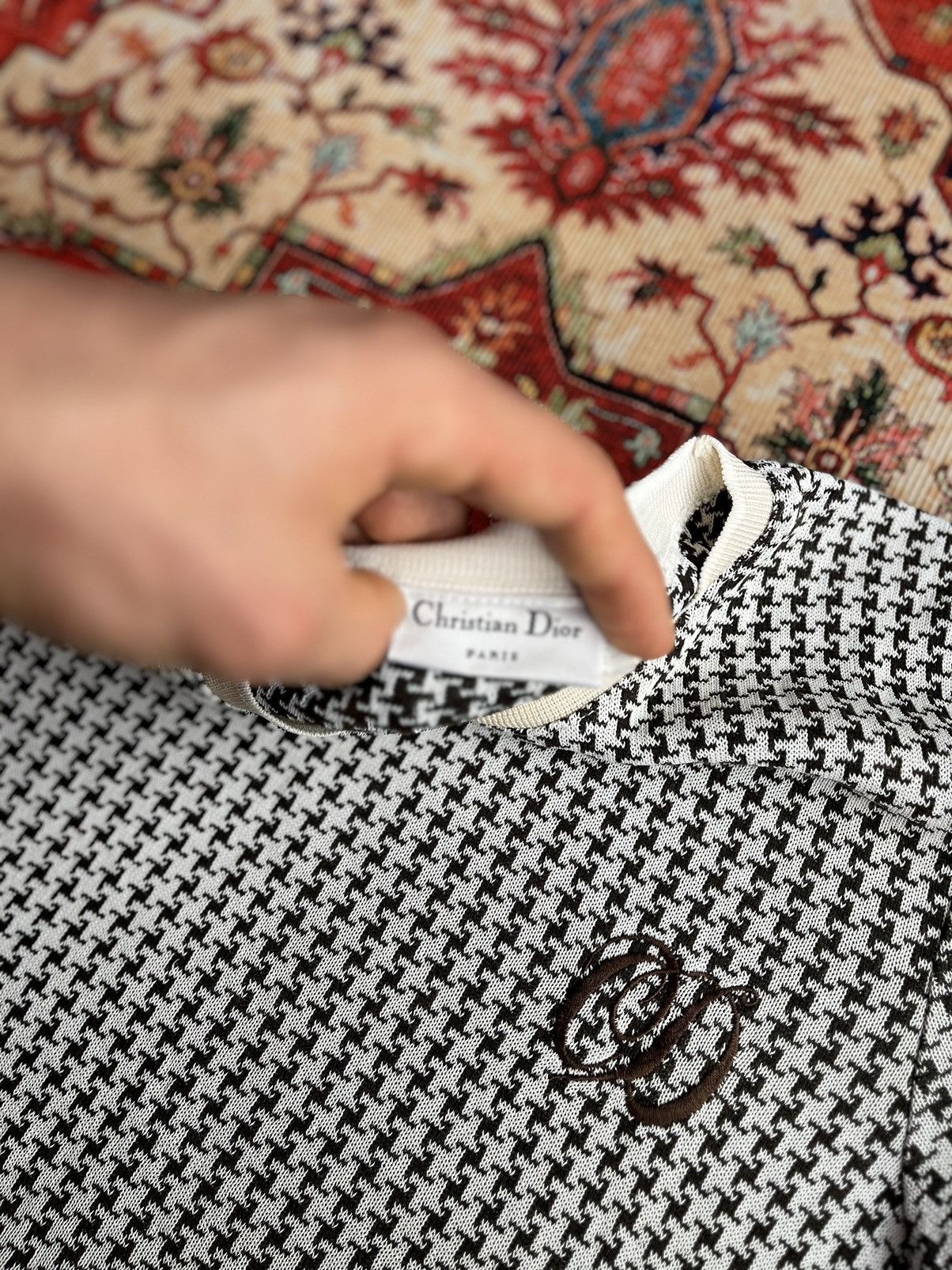 Dior Christian Dior Monogram Knit T-Shirt XS Size XS / US 0-2 / IT 36-38 - 7 Thumbnail