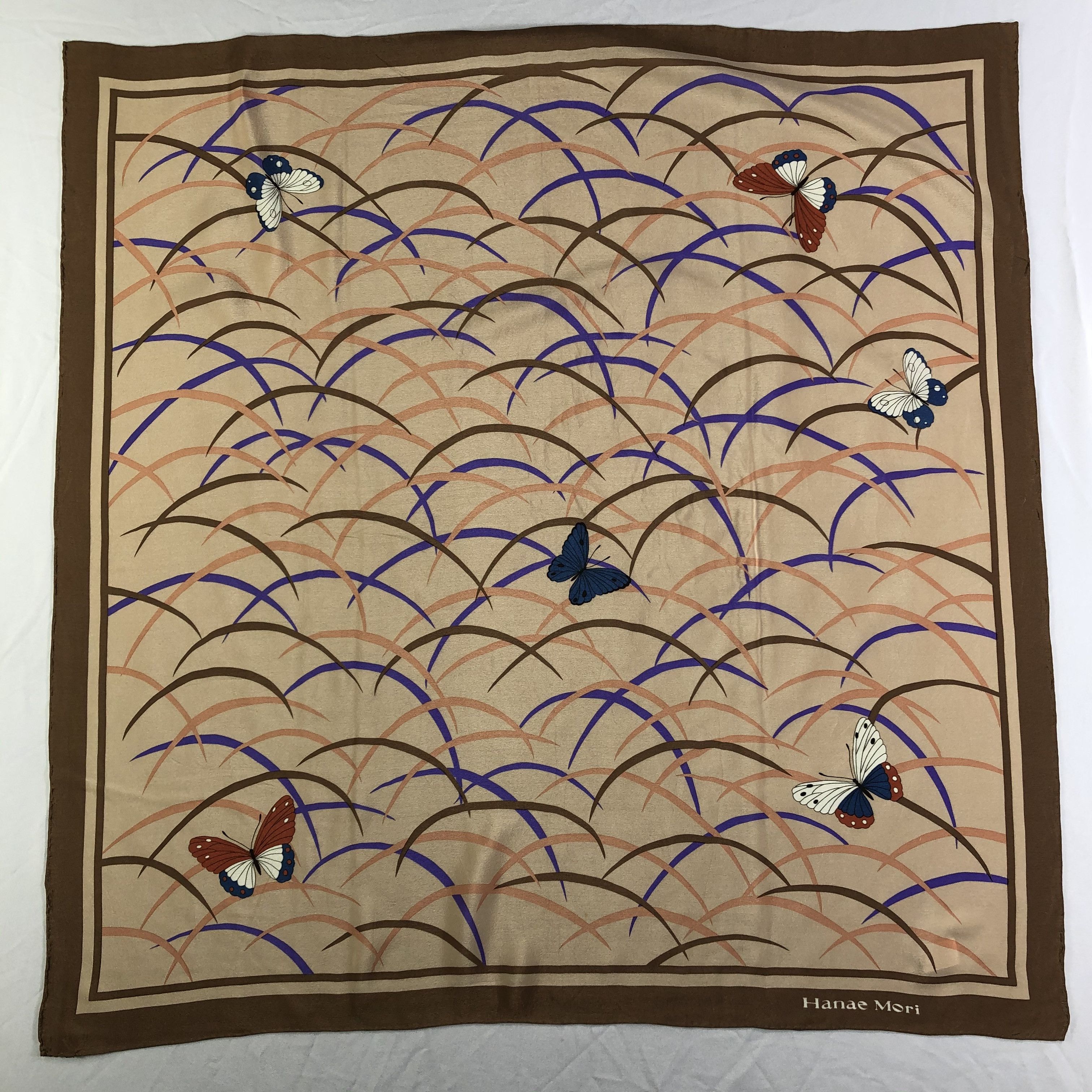 Hanae Mori × Vintage Vintage Hanae Mori Silk Scarf Size ONE SIZE - 2 Thumbnail