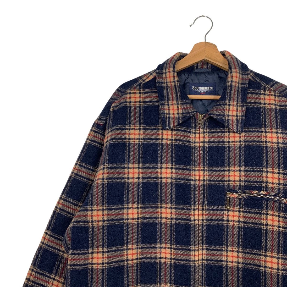 Vintage Vintage 90's SOUTH BREEZE Plaid Flannel Jacket #2721-C122 Size US XL / EU 56 / 4 - 6 Thumbnail