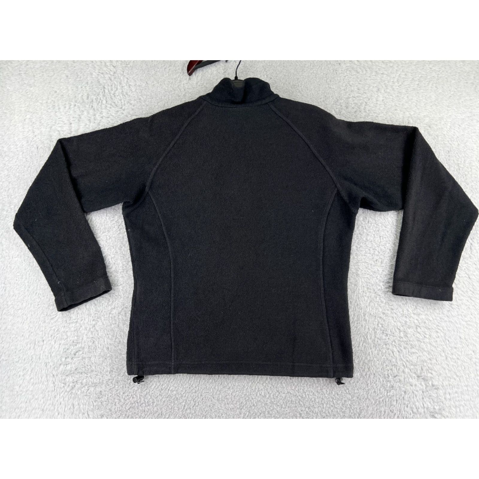 Vintage Columbia Womens Small Black Full Zip Fleece Jacket Polyester Mock Neck Outdoor Casual Men/Women Size S / US 4 / IT 40 - 2 Thumbnail
