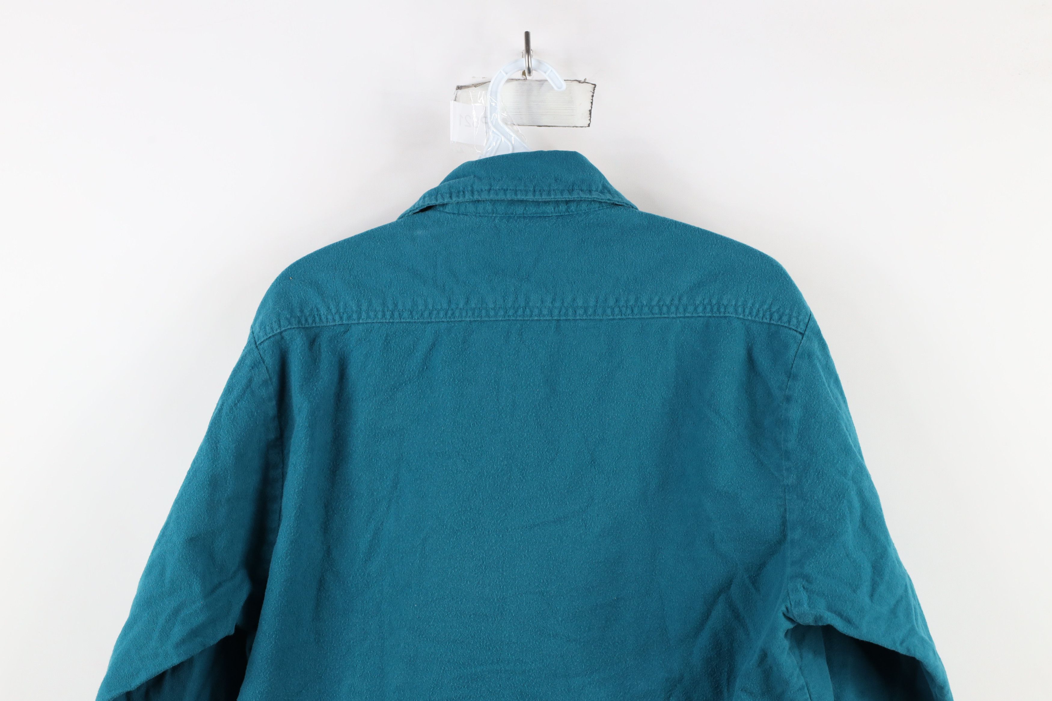 FiveBrother × Vintage Vintage 90s Five Brother Chamois Cloth Button Shirt Teal Size US M / EU 48-50 / 2 - 13 Thumbnail