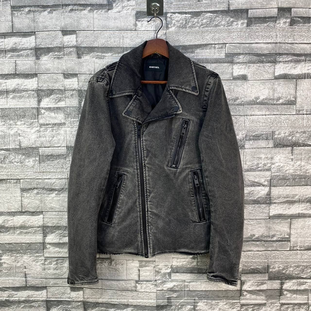 Diesel DIESEL BIKER JACKET FADED BLACK MEDIUM Size US M / EU 48-50 / 2 - 1 Thumbnail