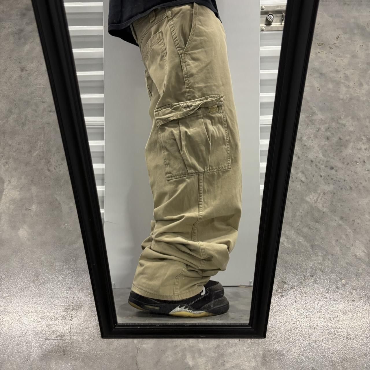 Japanese Brand × Vintage Crazy Vintage Y2K/2000s Baggy Khaki Streetwear Skater Style Cargo Pants! Size US 36 / EU 52 - 2 Thumbnail