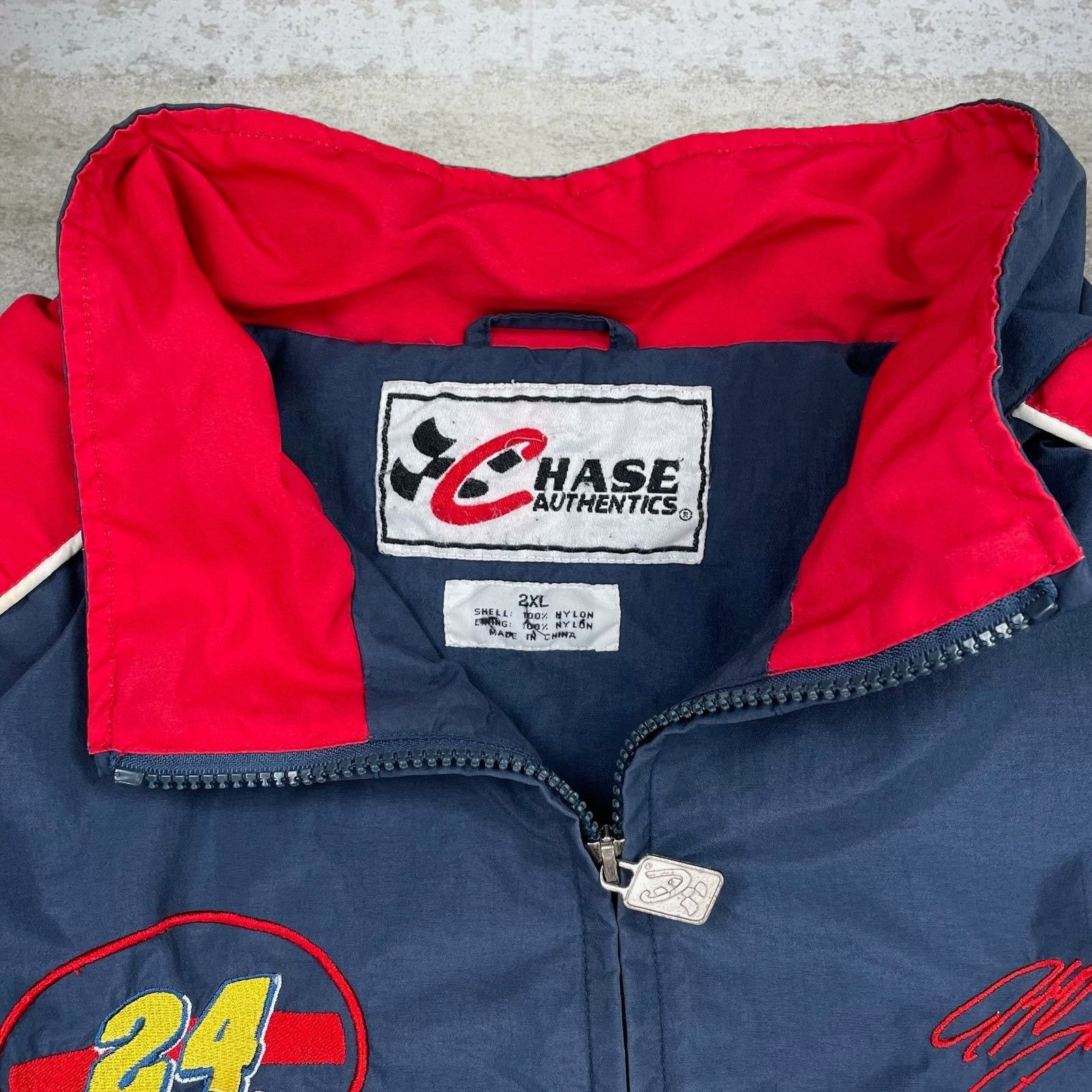Chase Authentics Vintage 90s Jeff Gordon Windbreaker Jacket Men 2XL Navy Blue Size US XXL / EU 58 / 5 - 3 Thumbnail
