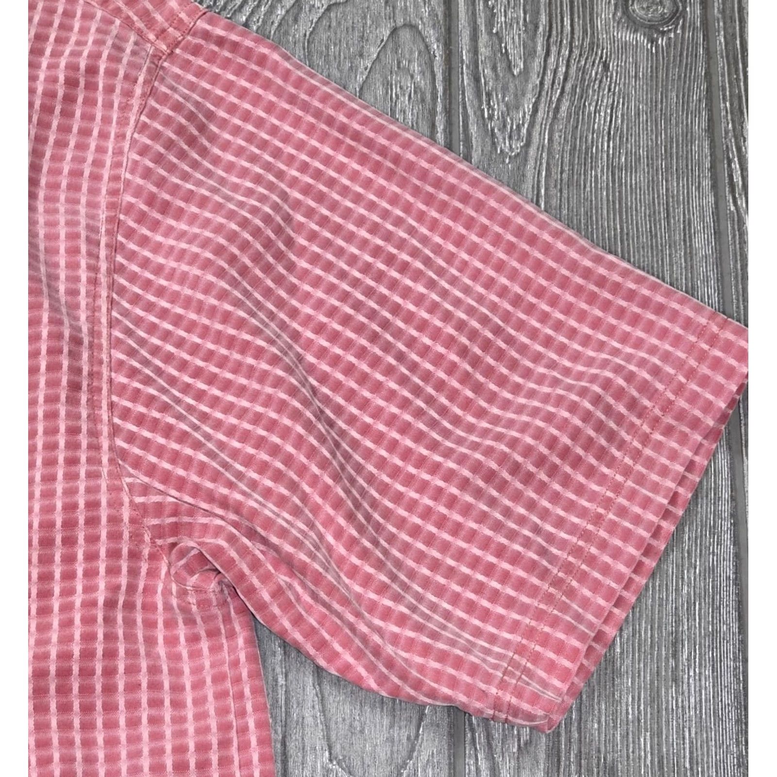 Tommy Bahama Tommy Bahama Silk Camp Shirt Mens L Pink Check Hawaiian Short Sleeve Button Up Size US L / EU 52-54 / 3 - 4 Thumbnail