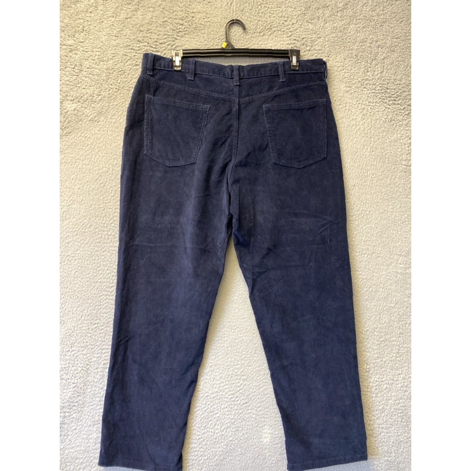 Lands' End LANDS' END Men's Corduroy Pants Navy 40x32 Regular Flat Front Chino Traditional Fit - Size 40 Waist, Navy, Mens Size US 40 / EU 56 - 6 Thumbnail