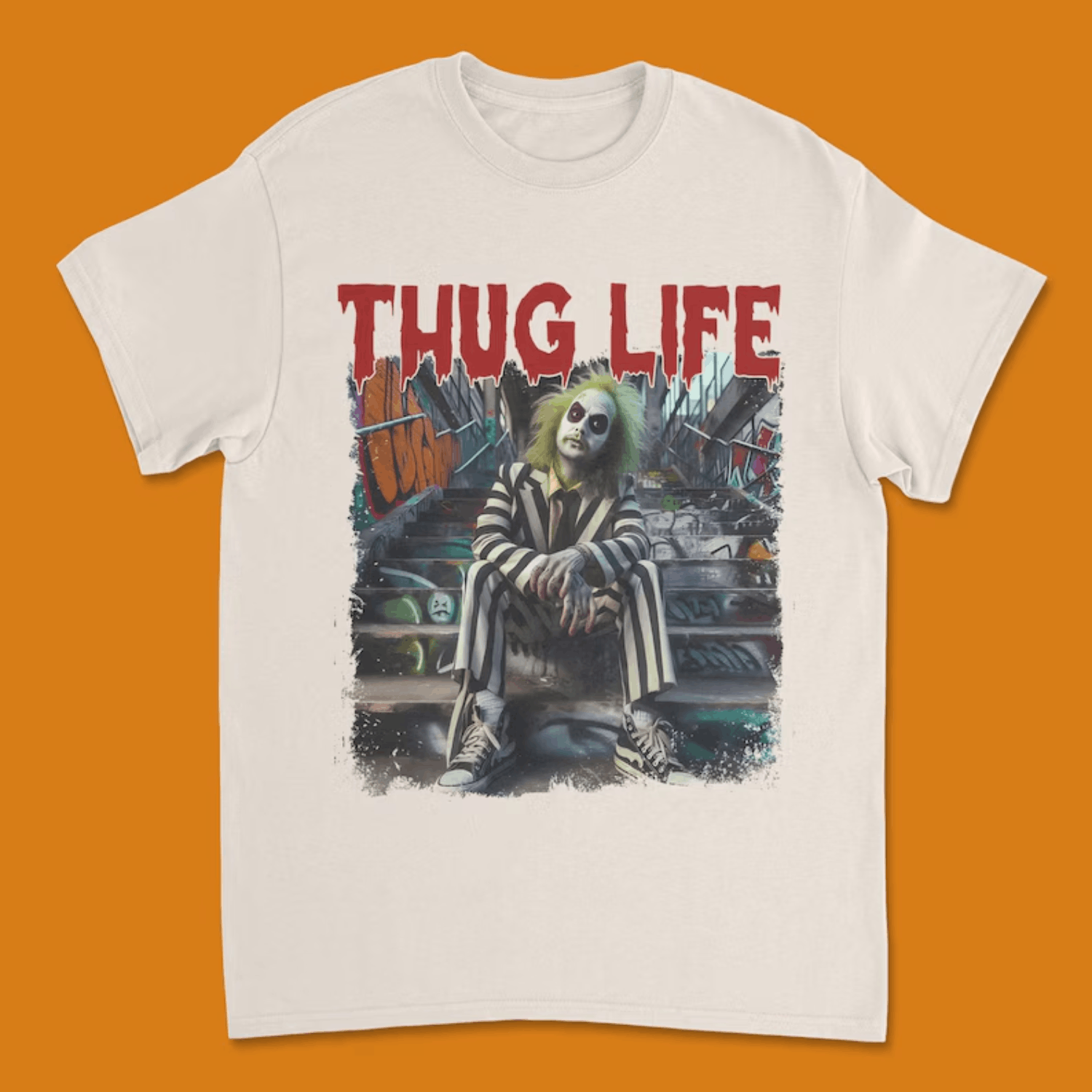 Vintage Beetle Juice Shirt, Thug Life Tee, Halloween Shirt Size US L / EU 52-54 / 3 - 1 Thumbnail