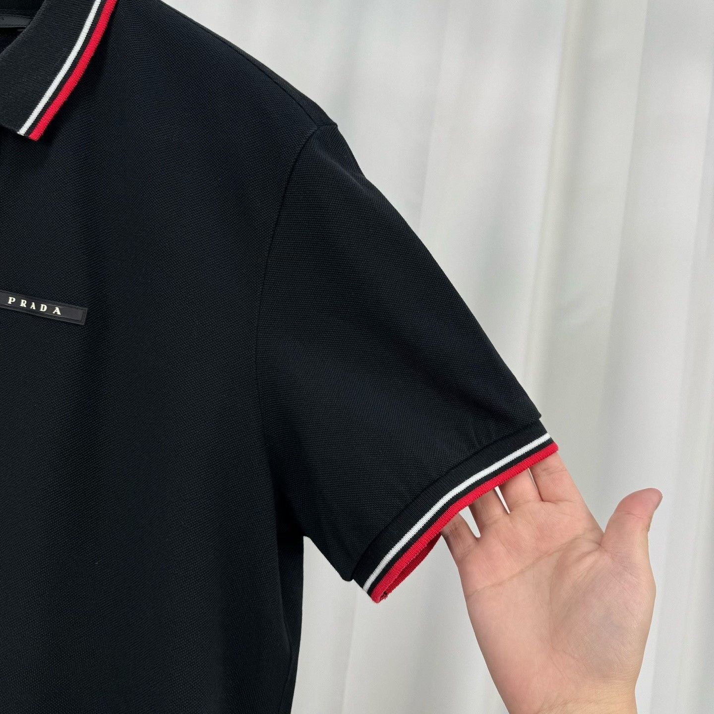 Prada Prada Rubber Logo Polo Short Sleeve Size US XL / EU 56 / 4 - 4 Thumbnail