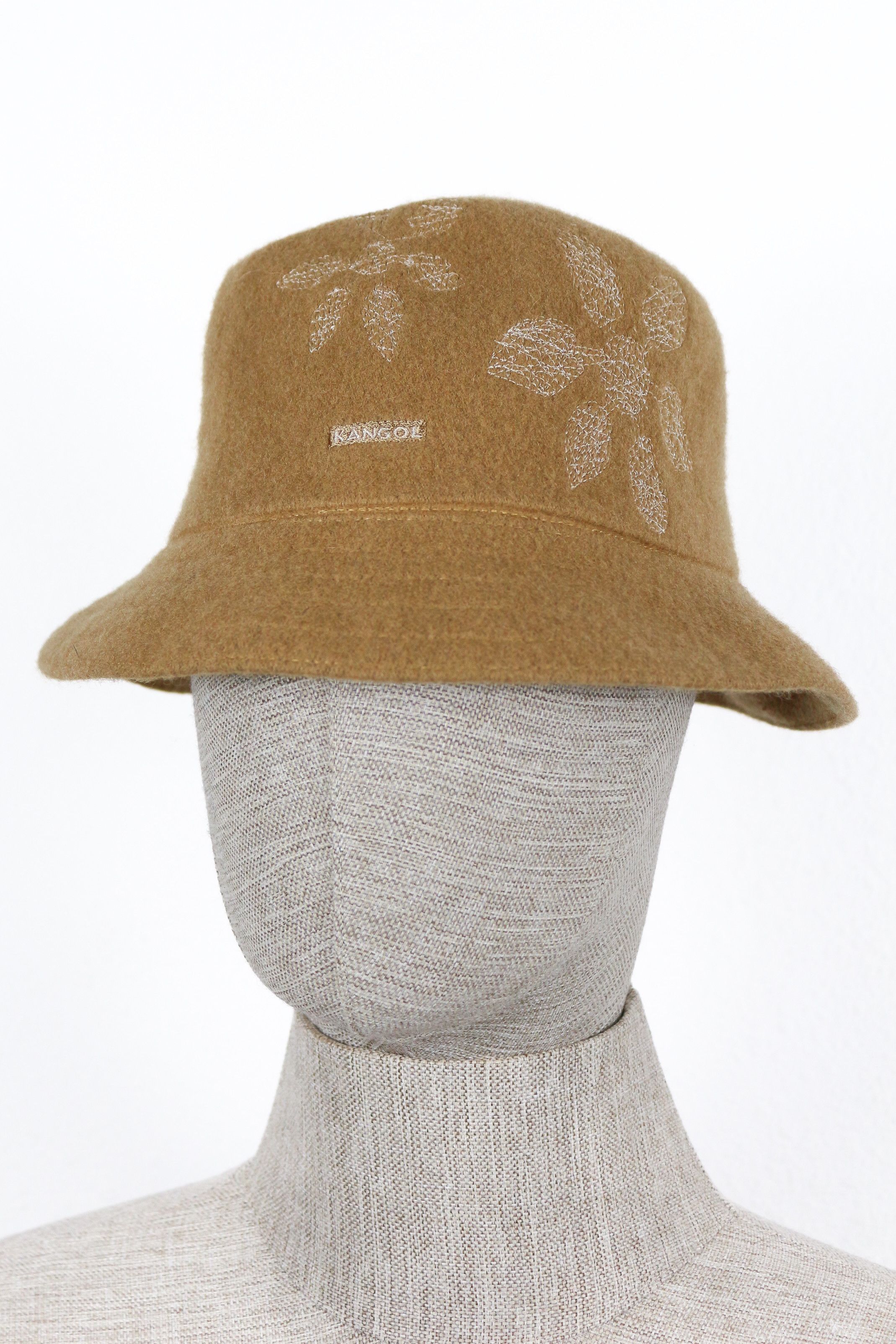 Kangol × Vintage Kangol Logo Beige Wool Bucket Hat NZ Size ONE SIZE - 1 Thumbnail