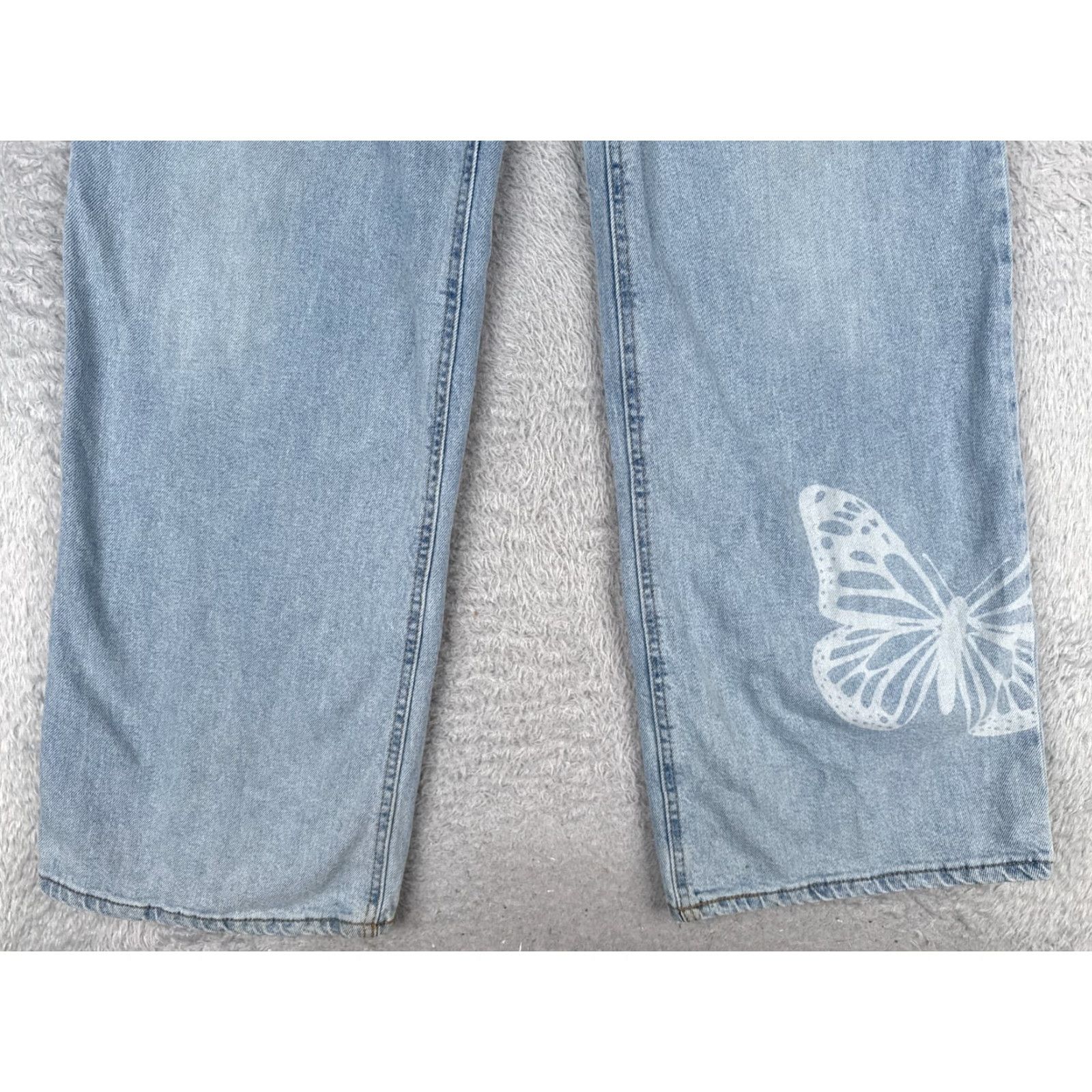 Vintage Vintage Tinseltown Women’s Jeans 9 Light Blue Denim Wide Leg High Rise 28x30 Size 30" / US 8 / IT 44 - 2 Thumbnail