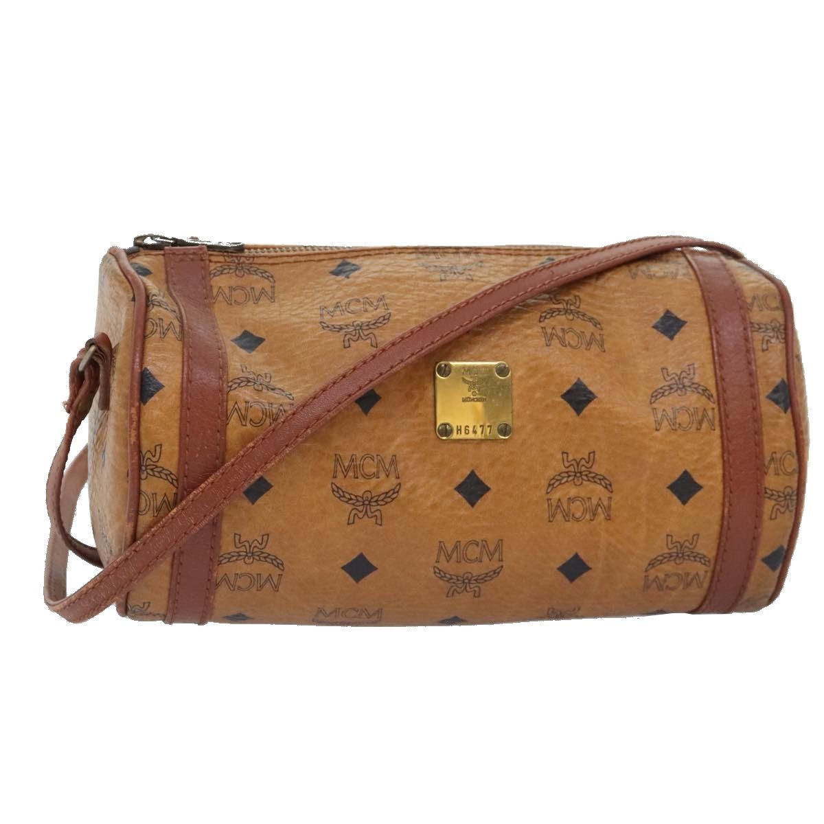 MCM Visetos Brown Canvas Shoulder Bag (Pre-Owned) Size ONE SIZE - 1 Thumbnail