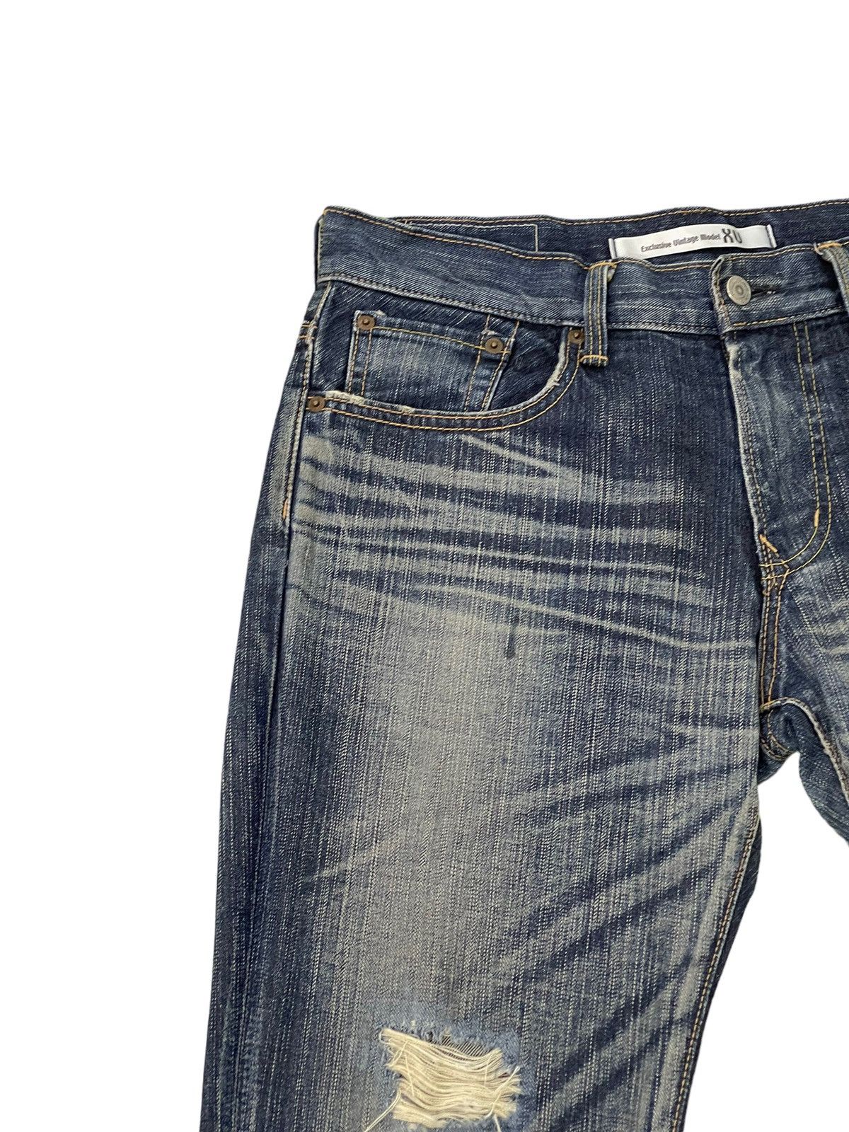 Japanese Brand Flare Jeans Edwin Japan Thrashed Distress Boot Cut 6🟦2 Size US 34 / EU 50 - 8 Thumbnail