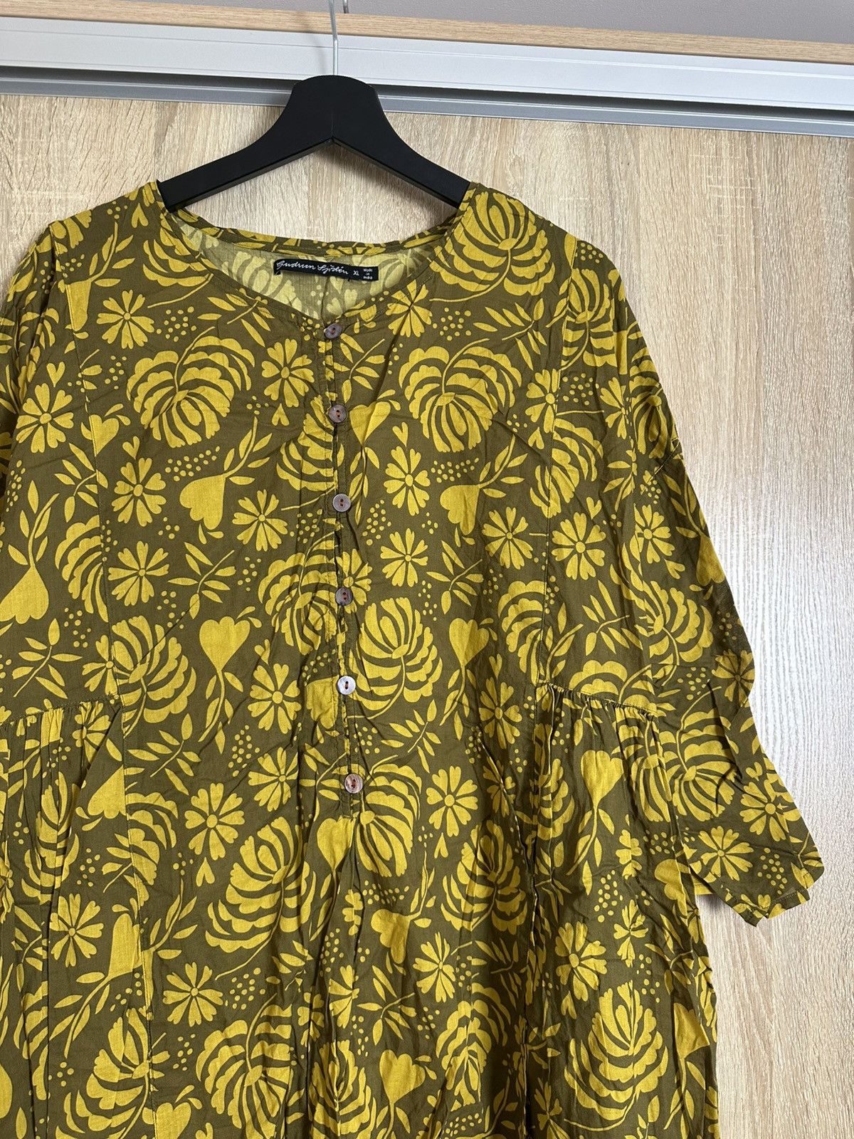 Gudrun Sjoden 🔥 Vintage Gudrun Sjoden Floral Boho Midi Dress Art Print Size XL / US 12-14 / IT 48-50 - 2 Thumbnail