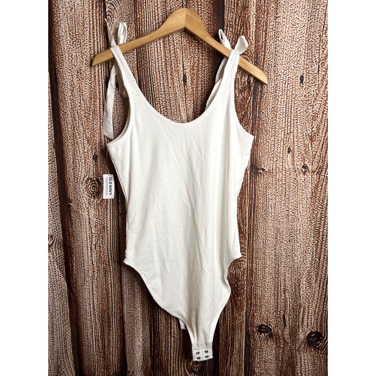 Old Navy Old Navy Bodysuit Womens White L Size L / US 10 / IT 46 - 4 Thumbnail
