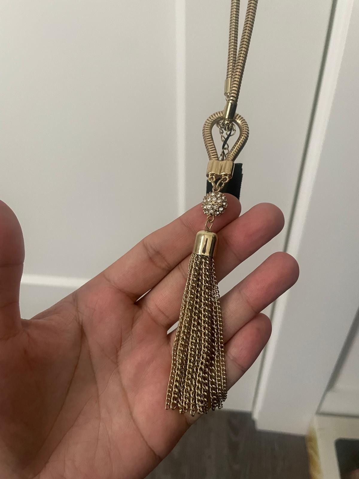 Guess Guess Braided Knot Tassle Necklace, Metal Size ONE SIZE - 4 Thumbnail