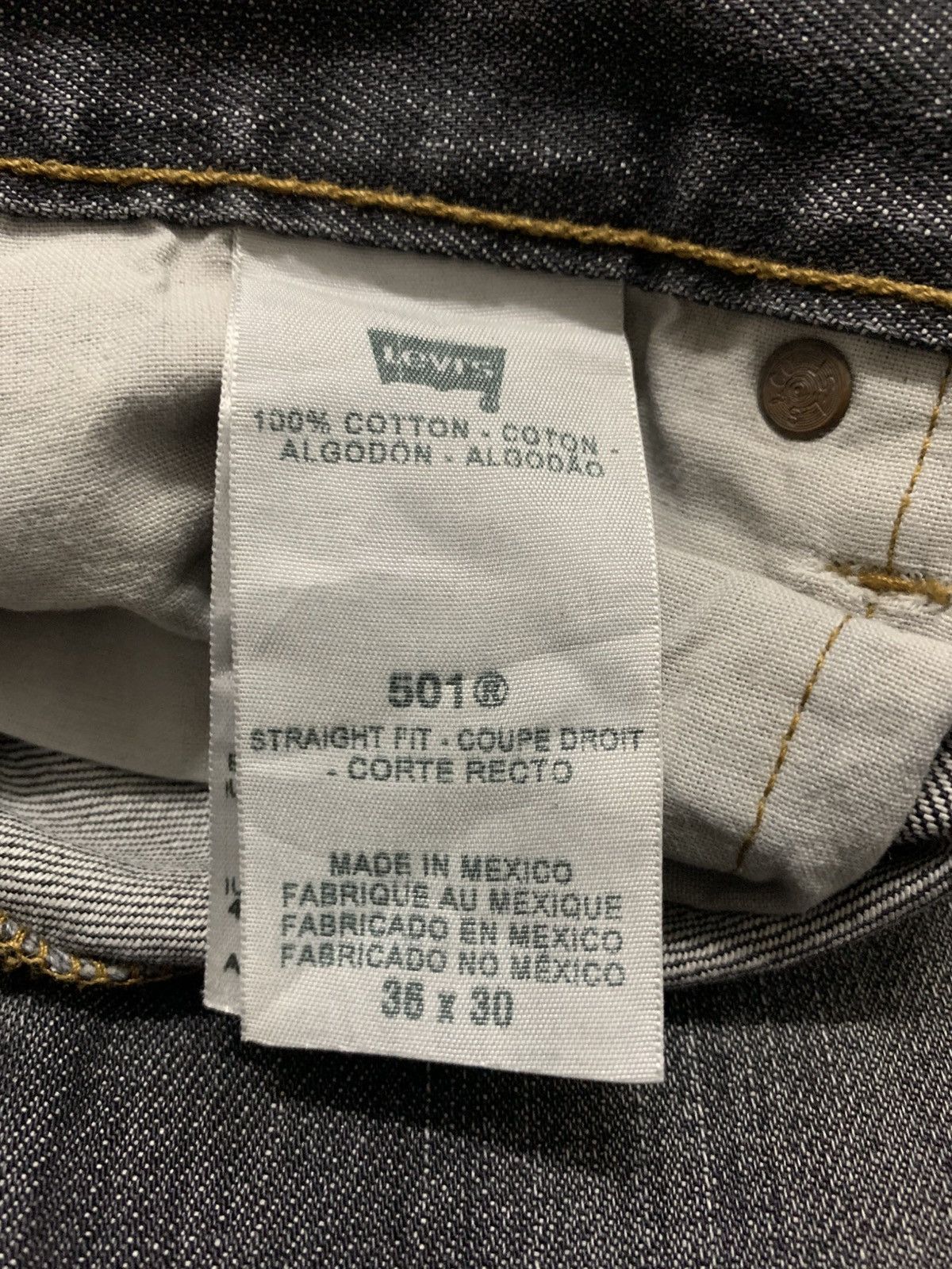 Levi's Vintage Y2K Levis 501 Distressed Black Jeans W36x30 Size US 36 / EU 52 - 12 Thumbnail