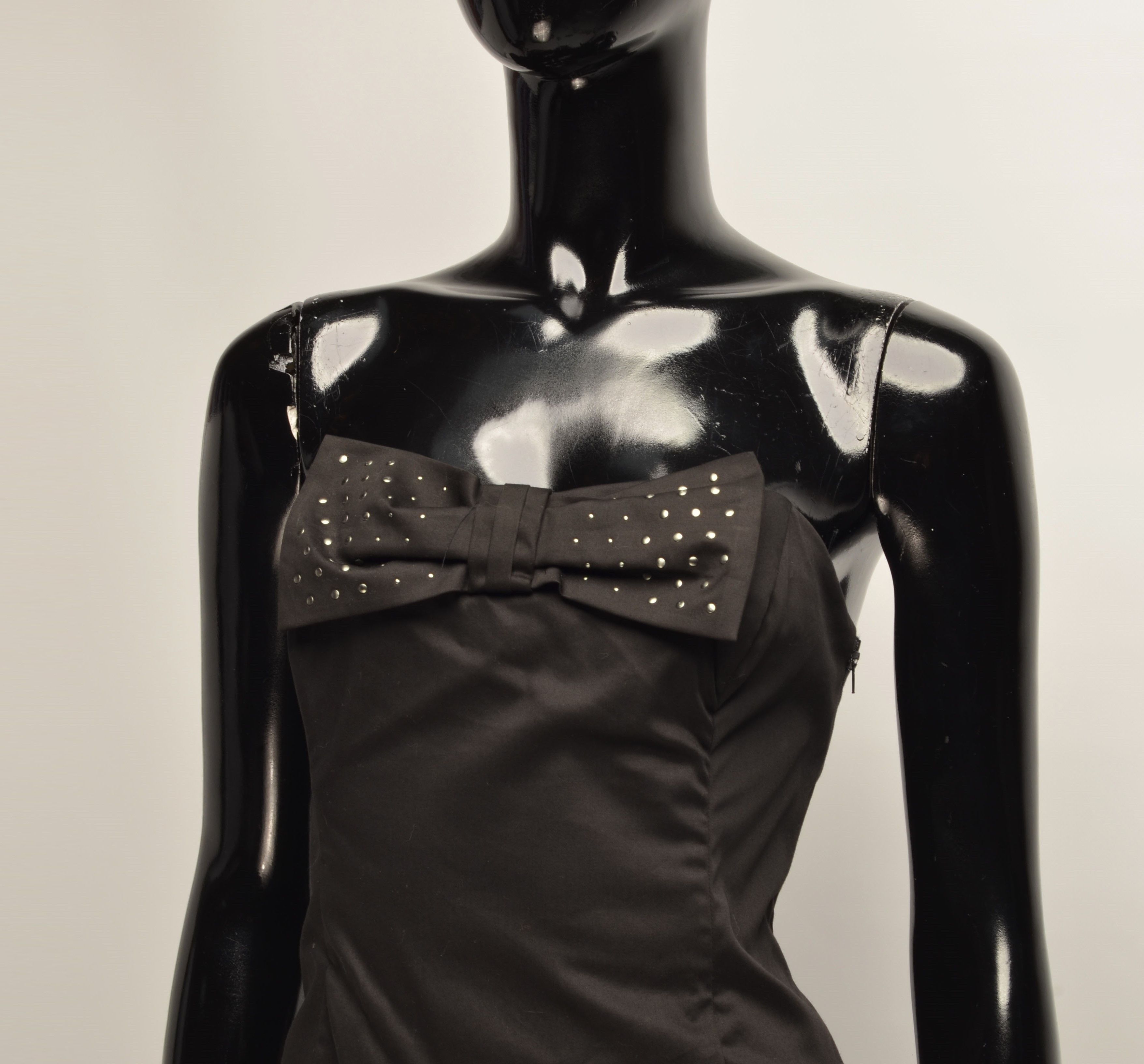 Miss Sixty Killah by Miss Sixty Y2K Strapless Bow Cocktail Mini Dress Size XL / US 12-14 / IT 48-50 - 2 Thumbnail
