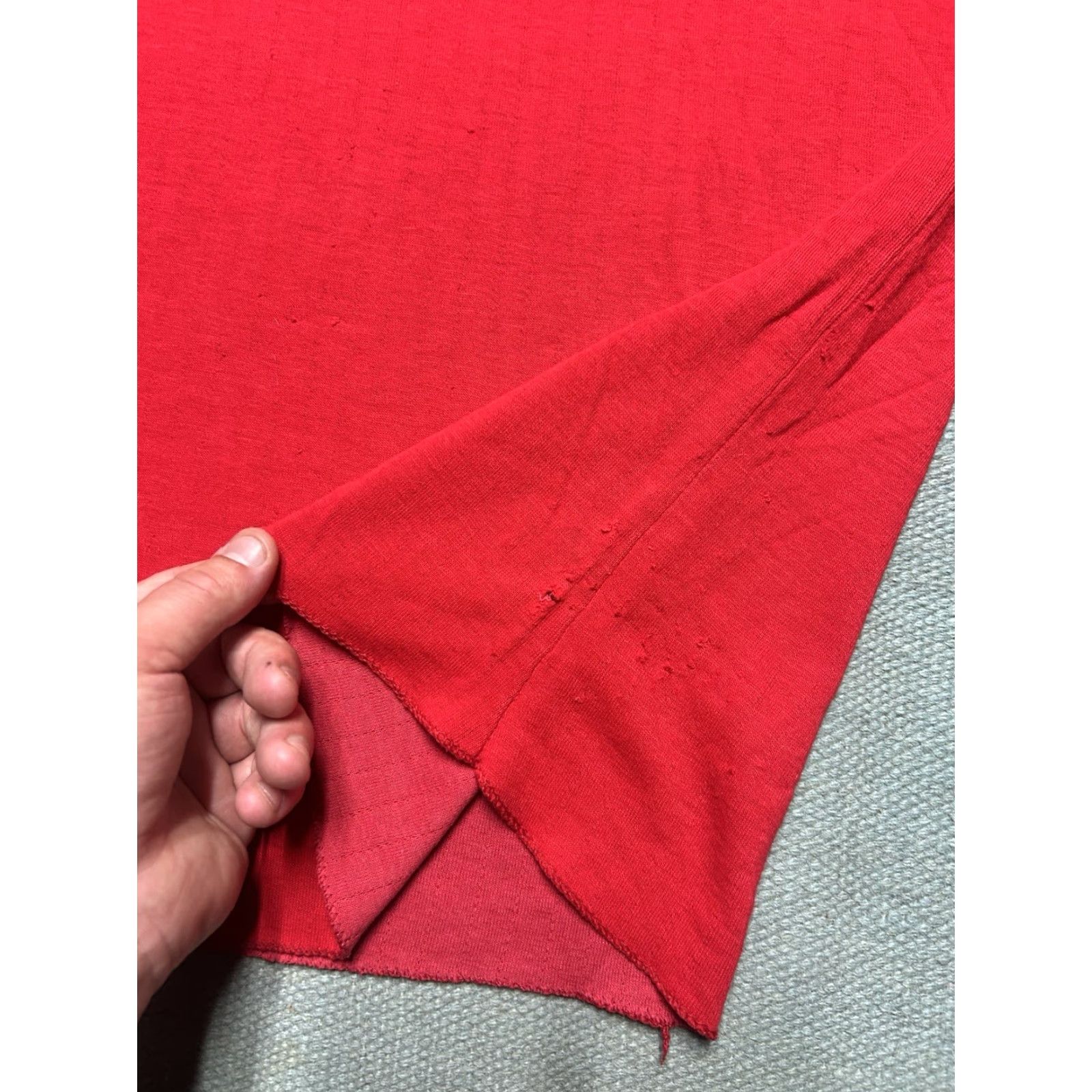 Vintage VINTAGE 80s long sleeve henley t shirt thermal 2 layer red distressed large Size US L / EU 52-54 / 3 - 6 Thumbnail
