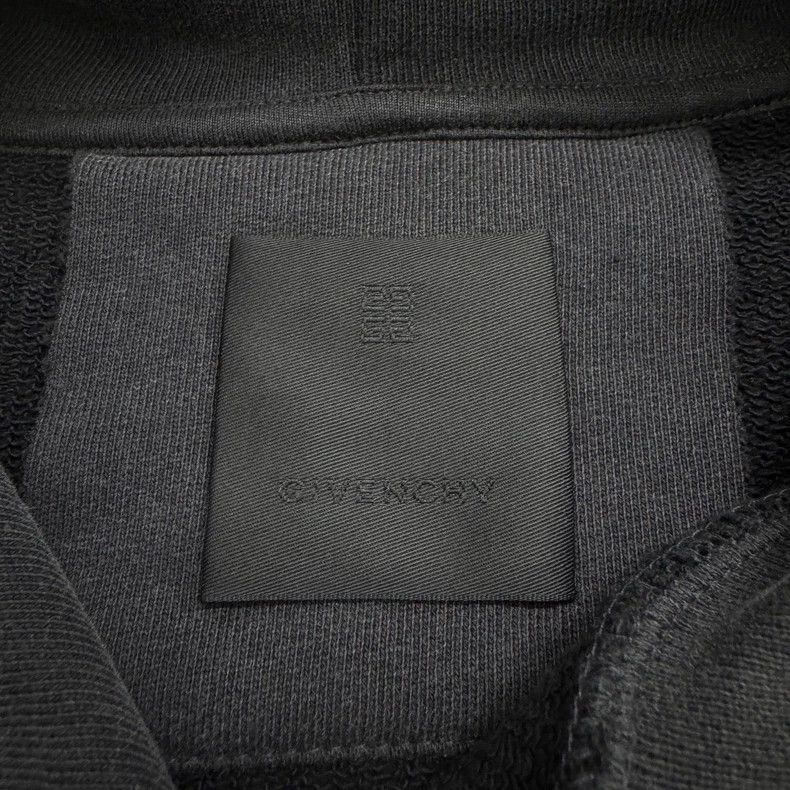 Givenchy Givenchy Water-washed distressed velvet letter hooded swea Size US XXL / EU 58 / 5 - 2 Thumbnail