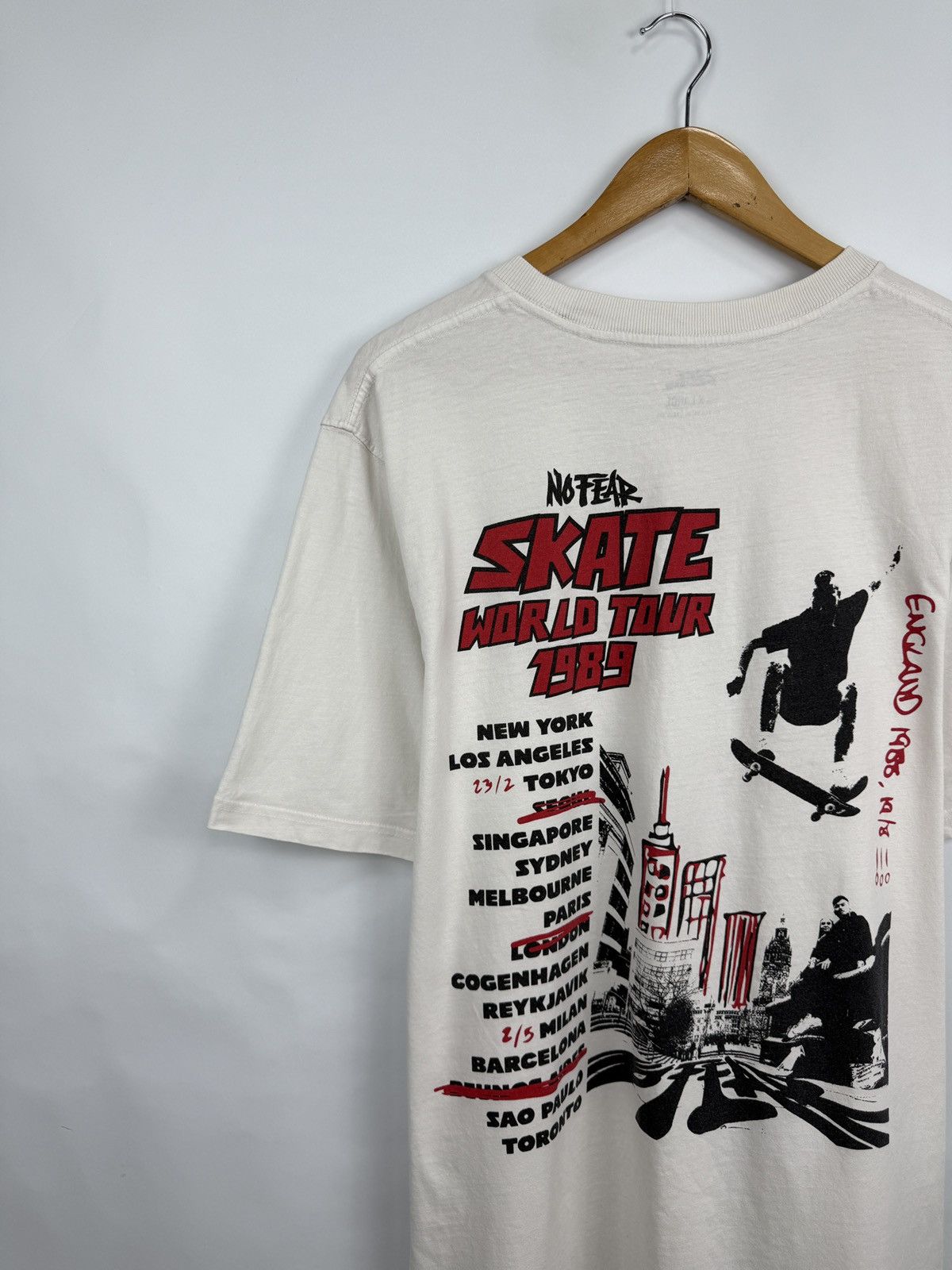 No Fear 💀🇺🇸 No Fear Skate World Tour 1989 Rare T-Shirt Retro Hype Size US XL / EU 56 / 4 - 3 Thumbnail