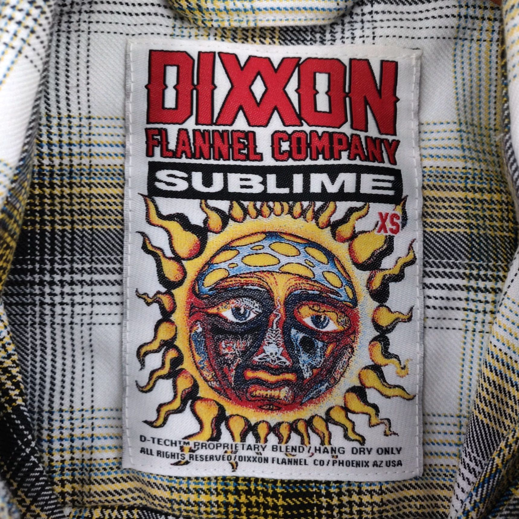 Vintage Dixxon Sublime Shirt Mens XS Plaid Flannel Pearl Snap Long Sleeve Rock Band Size US XS / EU 42 / 0 - 3 Thumbnail