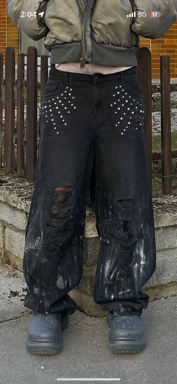 Other Custom pearlized baggy jeans Size US 34 / EU 50 - 5 Thumbnail