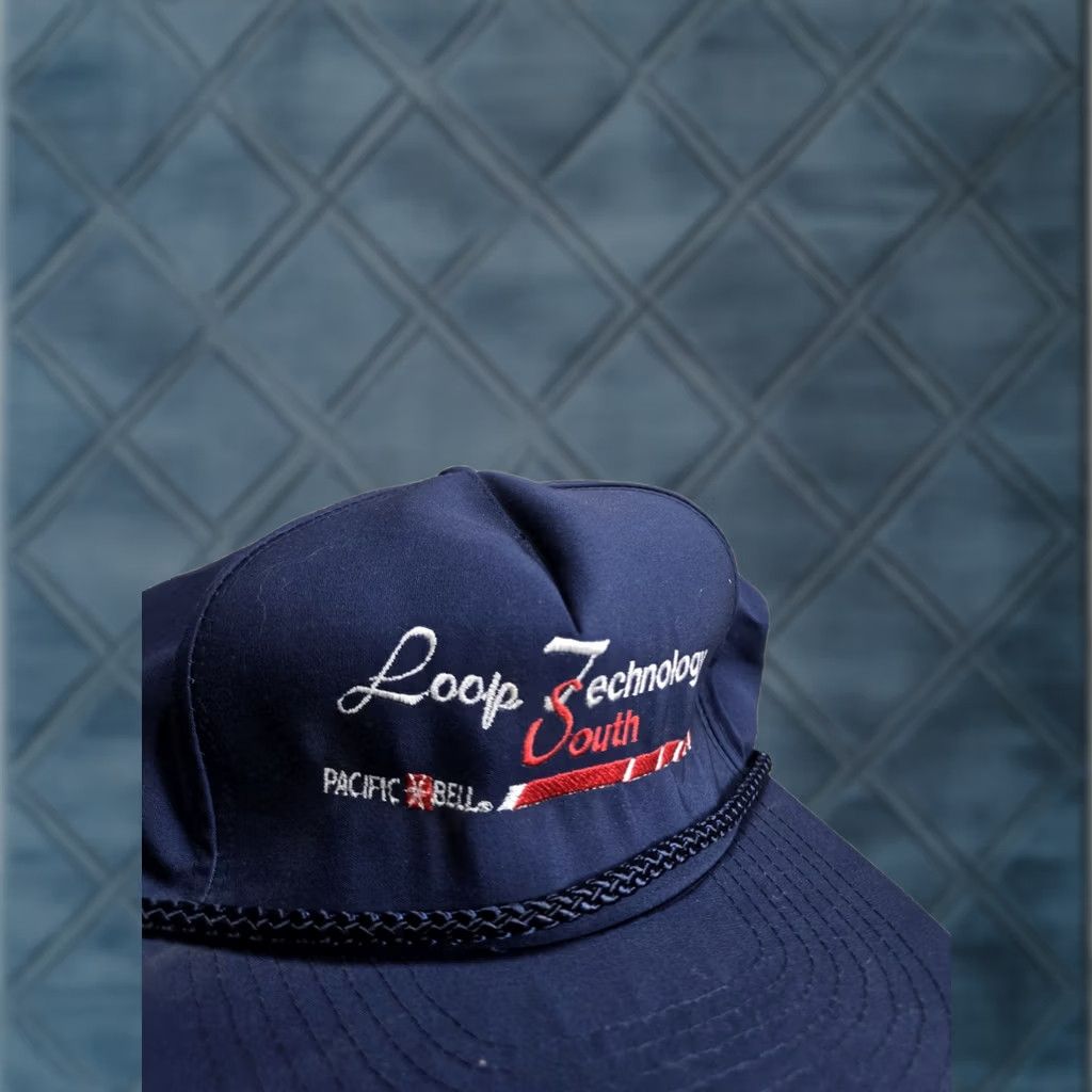 Bell VINTAGE Mohr's Pacific Bell Hat Cap One Size Strap Back Blue 90s Baseball Cap Men Adjustable Twill Cotton 90s Theme Womens Mens Boys Girls Size ONE SIZE - 1 Thumbnail