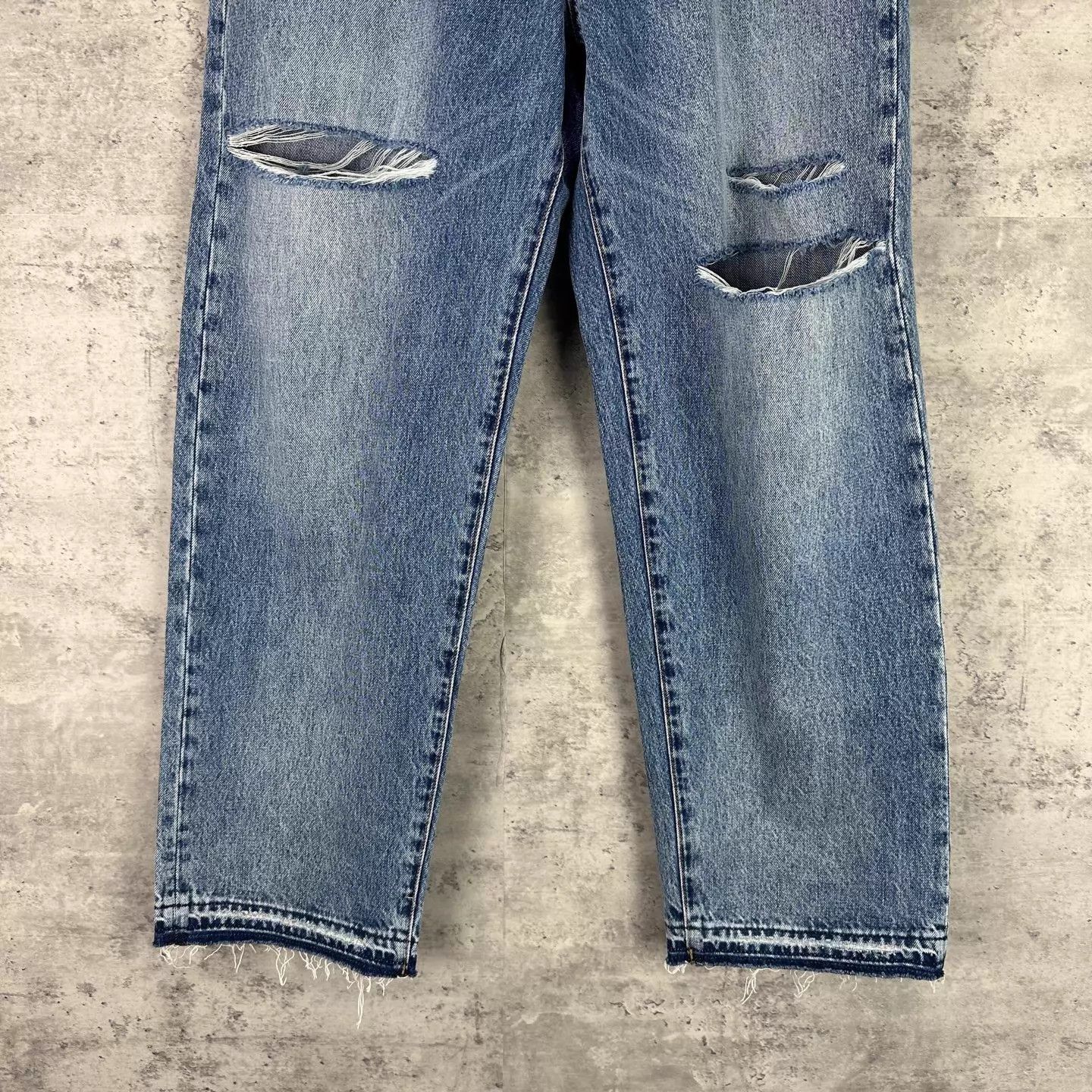 Other Galliano Landor Distressed Ripped Straight Jeans XL Size US 36 / EU 52 - 4 Thumbnail