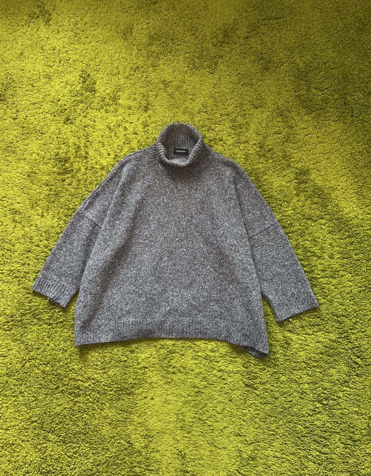 Eskandar cashmere + wool blend oversized turtleneck sweater