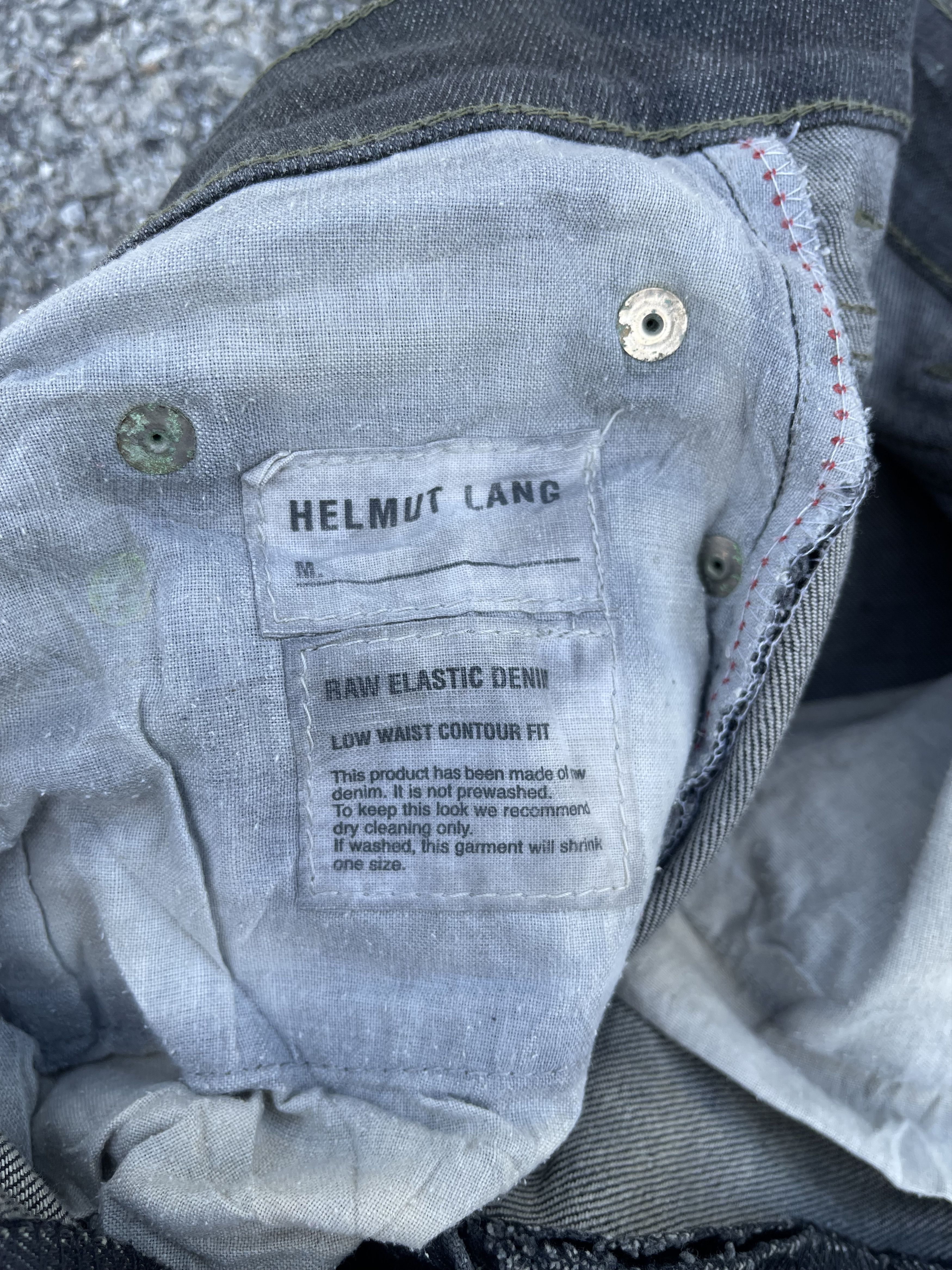 Designer × Helmut Lang × Vintage Vintage Helmut Lang Low Waist Contour Fit Raw Elastic Denim Size US 31 - 13 Thumbnail