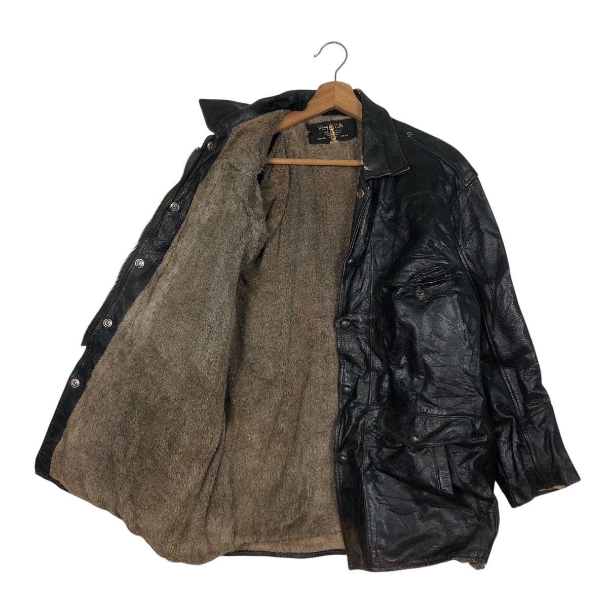 Vintage 📌Vintage Leather Jacket Blanket King City Issey Miyake Size US M / EU 48-50 / 2 - 12 Thumbnail