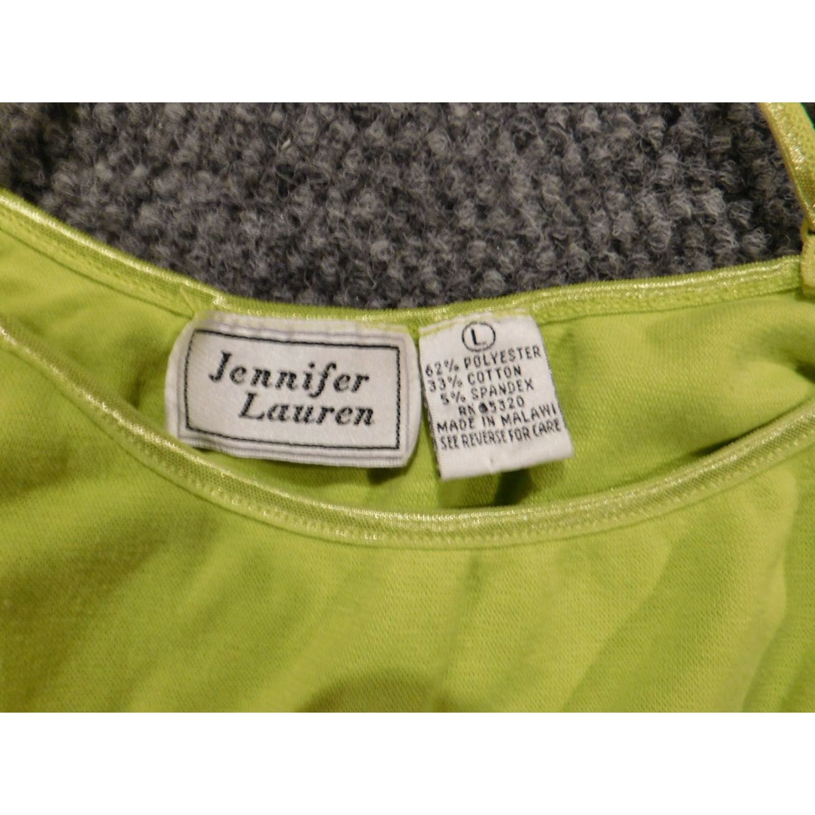 Vintage Jennifer Lauren Womens Blouse L Green Sleeveless Crew Neck Pullover Knit Casual Stretch Lightweight Button Regular Classic 2020s Men/Women? Size L / US 10 / IT 46 - 4 Thumbnail