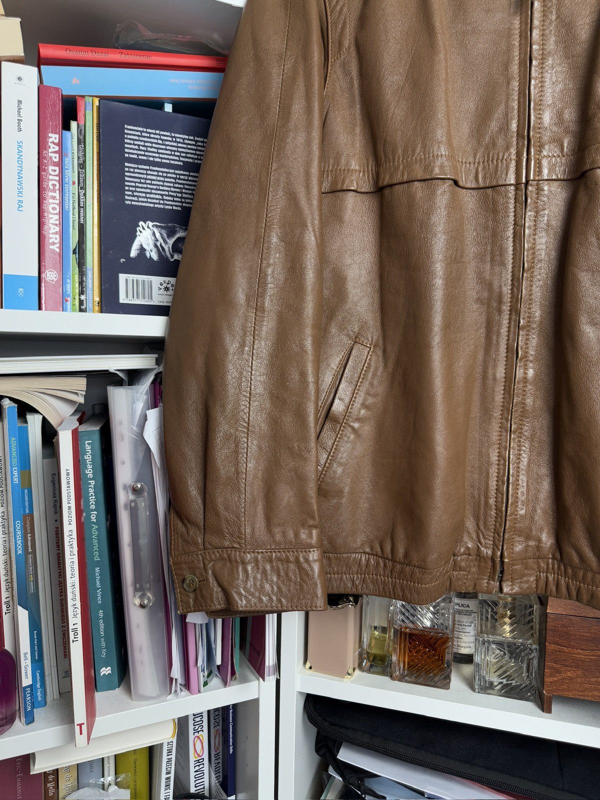 Issey Miyake × Japanese Brand Vintage 80s Issey Miyake leather bomber jacket M archive rare Size US M / EU 48-50 / 2 - 4 Thumbnail