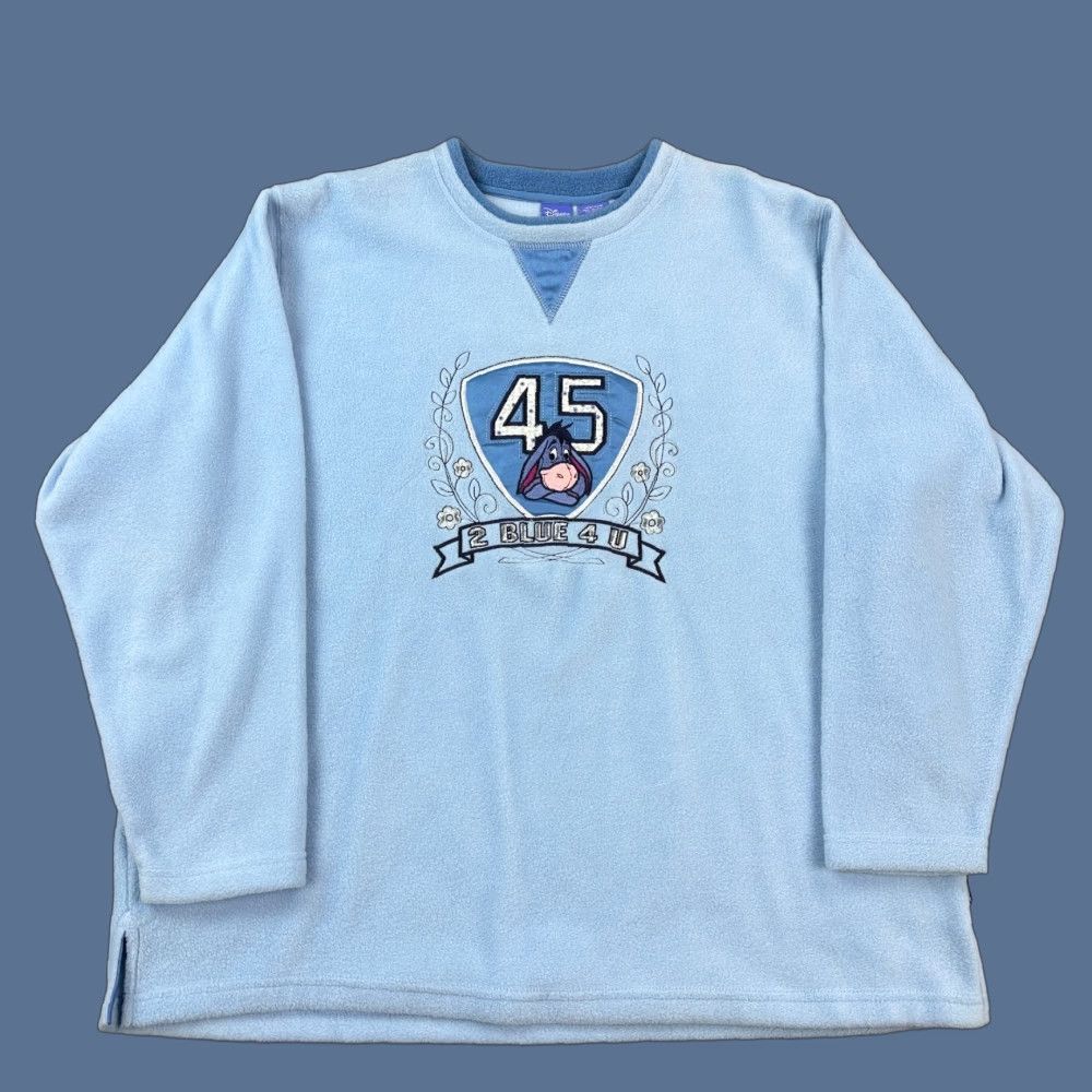 Disney VINTAGE Disney Sweatshirt Women's 18W/20W Blue Fleece Eeyore Embroidered Pullover Size 3XL / US 20-22 - 1 Thumbnail