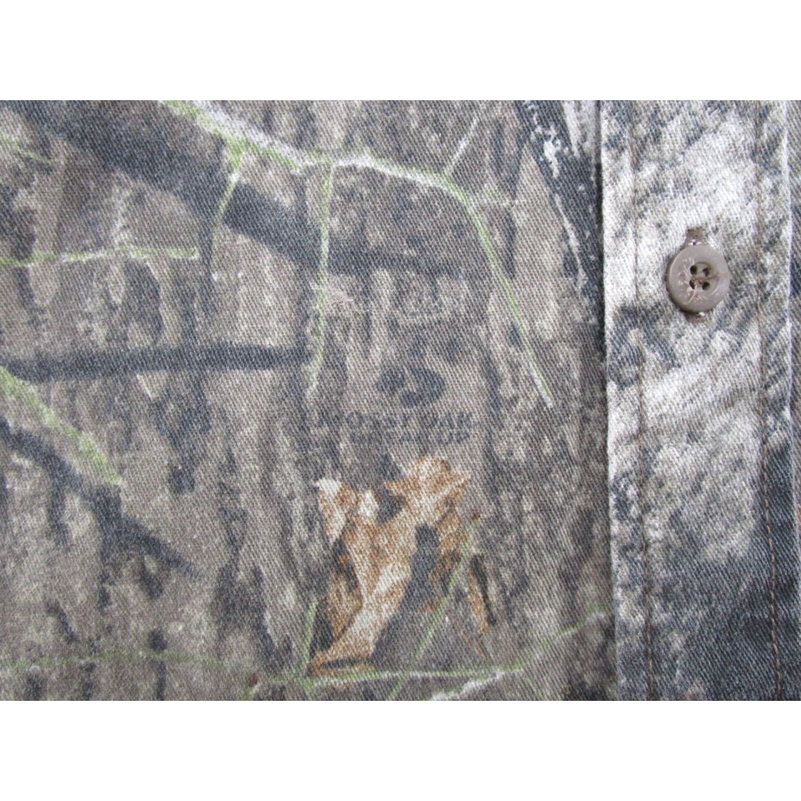 Jerzees VINTAGE Jerzees Mossy Oak Breakup Button Up Shirt Mens XL Camo Made In USA Size US XL / EU 56 / 4 - 4 Thumbnail