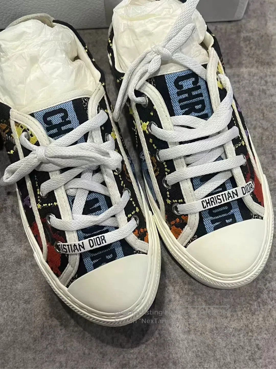 Dior Dior Floral Print Sneakers. Size US 4 / IT 34 - 3 Thumbnail