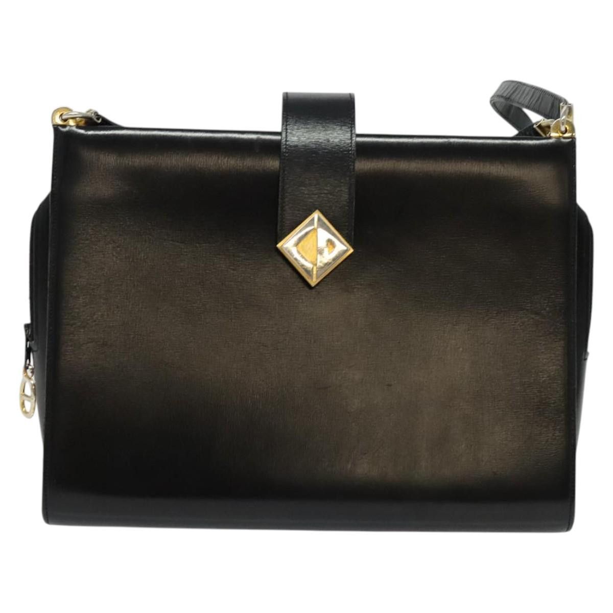 Dior DIOR Shoulder Bag Leather Black Gold Size ONE SIZE - 2 Thumbnail