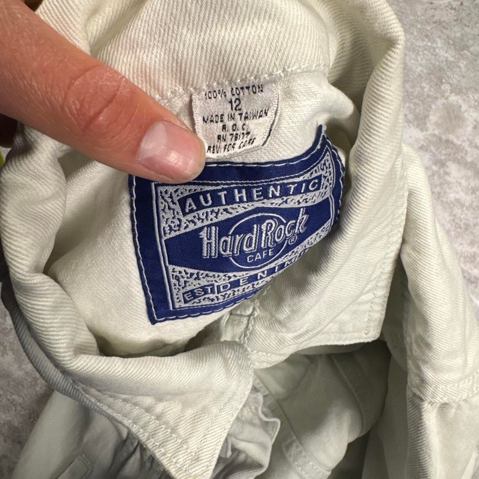 Hard Rock Cafe Vintage Hard Rock Cafe Denim Jean Jacket – Size Large Size L / US 10 / IT 46 - 6 Thumbnail