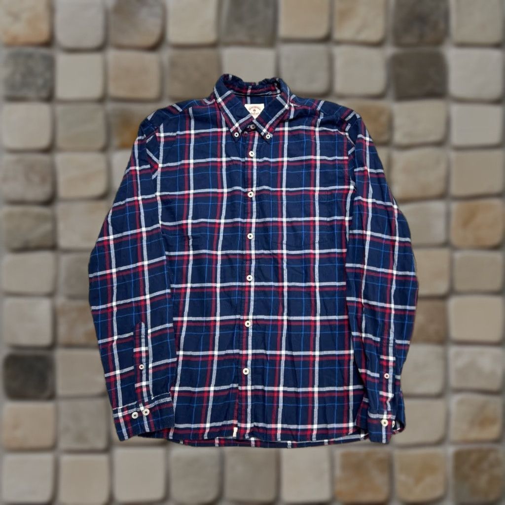 Brooks Brothers Brooks Brothers Red Fleece Flannel Shirt Mens Large Multicolor Plaid Button Down Shirt Size US L / EU 52-54 / 3 - 1 Thumbnail