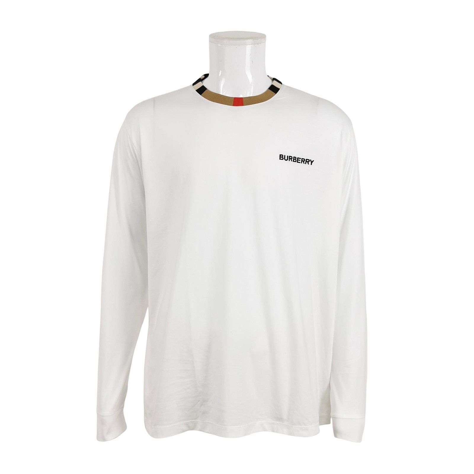 Burberry Burberry Logo Embroidered Long Sleeve T-Shirt Size L Size US L / EU 52-54 / 3 - 1 Thumbnail